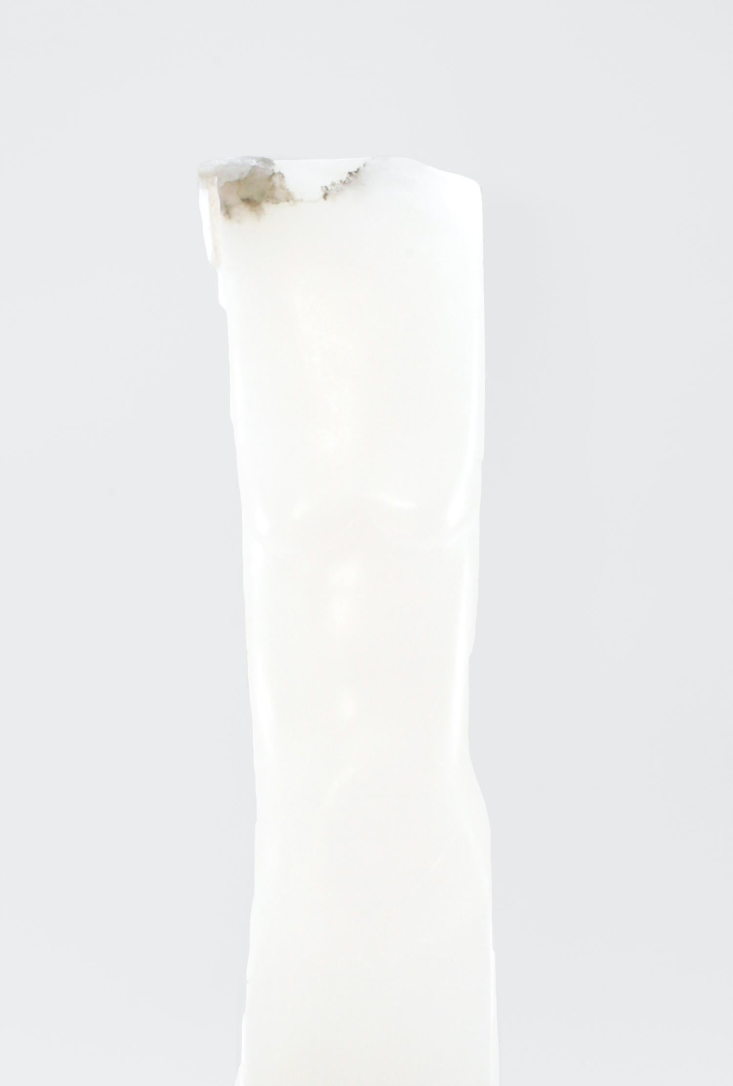 American Wendy Hendelman Tall White Alabaster Torso Sculpture, 2018 For Sale