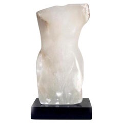 Wendy Hendelman White Alabaster Torso Sculpture, 2018