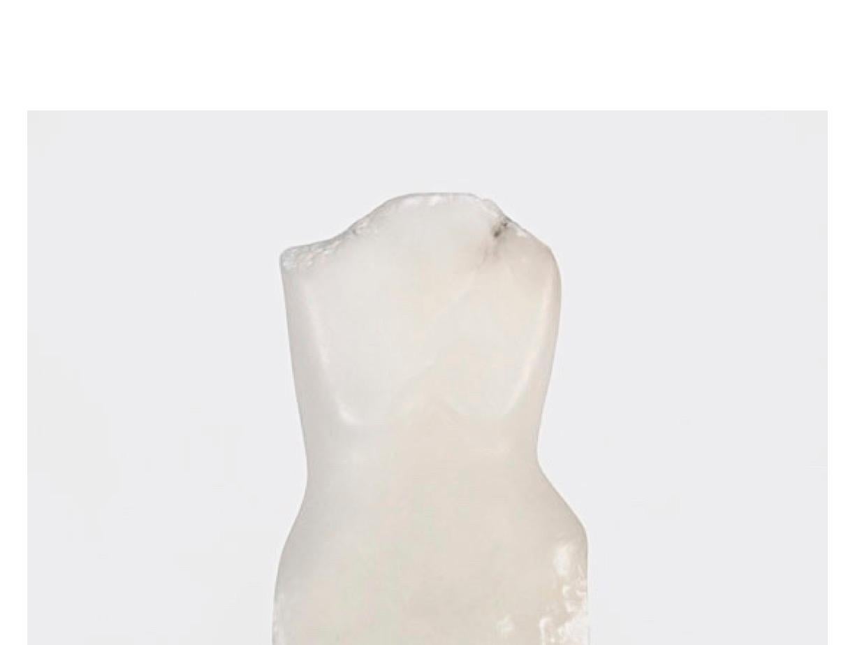 American Wendy Hendelman White Alabaster Torso Sculpture, 2018 For Sale