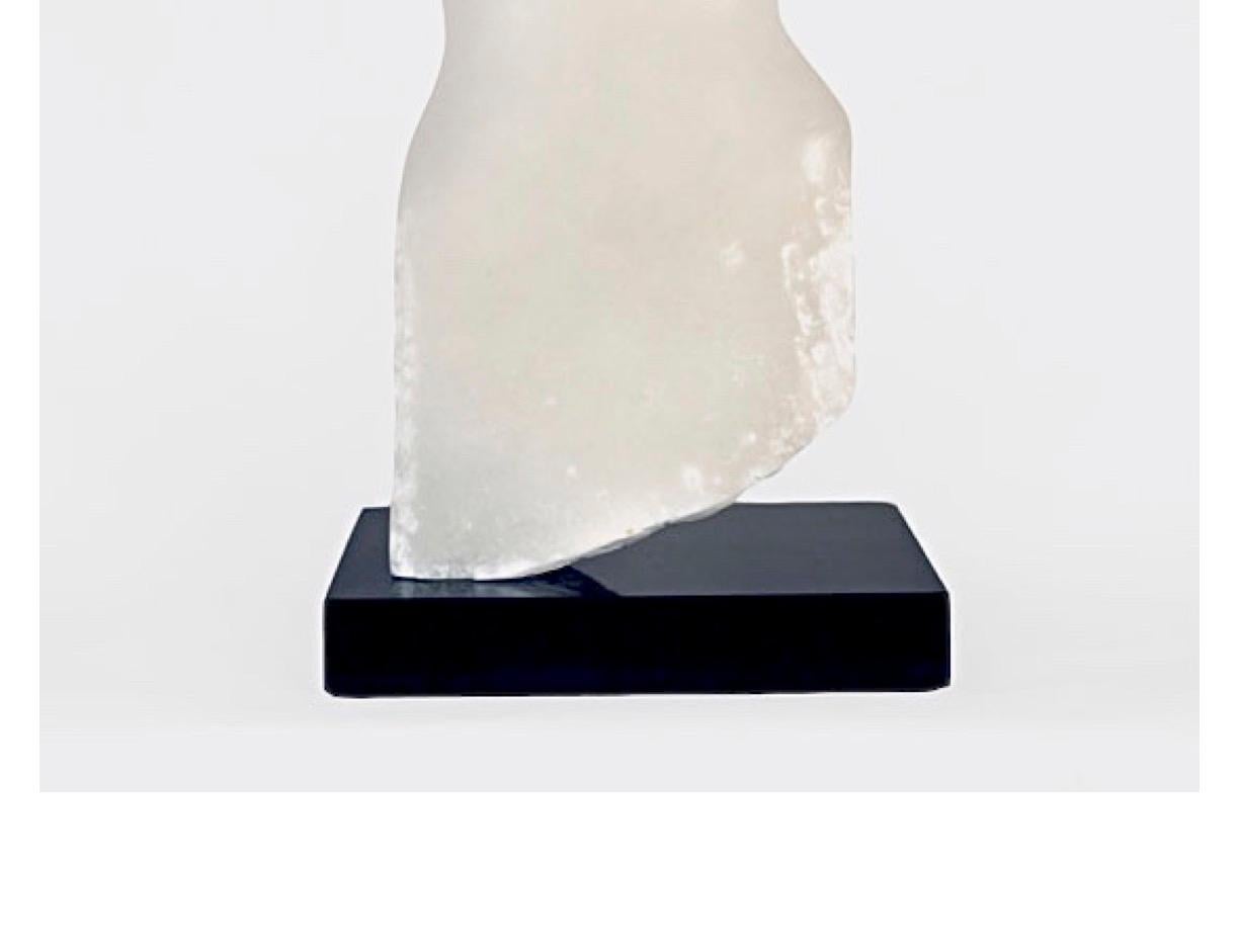 Carved Wendy Hendelman White Alabaster Torso Sculpture, 2018 For Sale