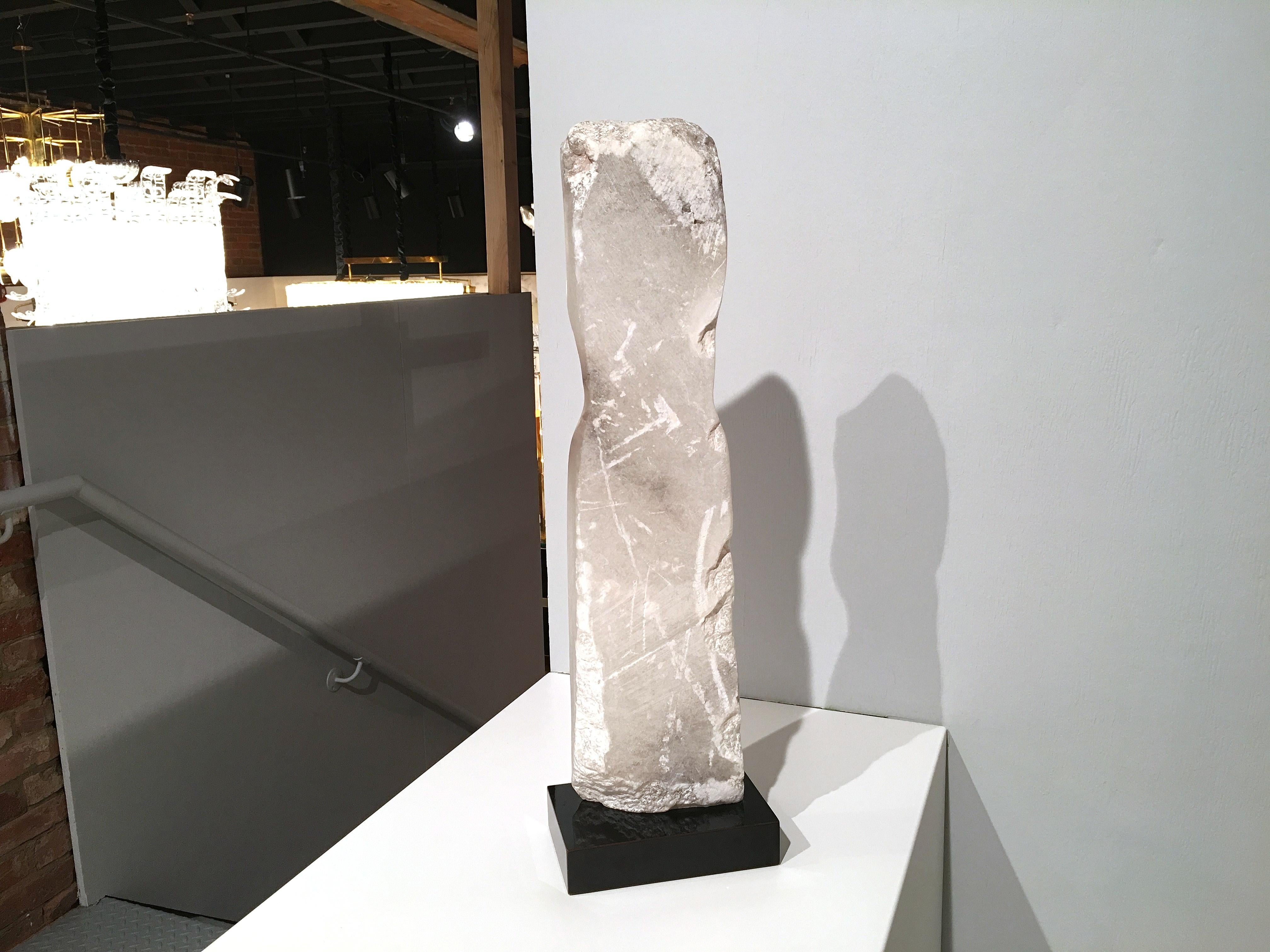 Carved Wendy Hendelman White Marble Torso Sculpture, 2018 For Sale