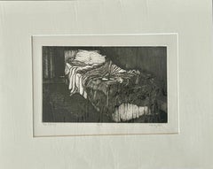 Bed Etching 8/20 by Wendy Jean Holt, Contemporary, Mounted, 1980s