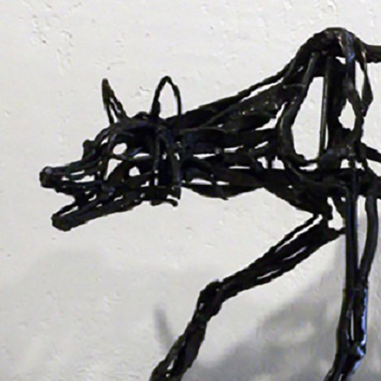 Lean Wolf - Contemporary Sculpture by Wendy Klemperer