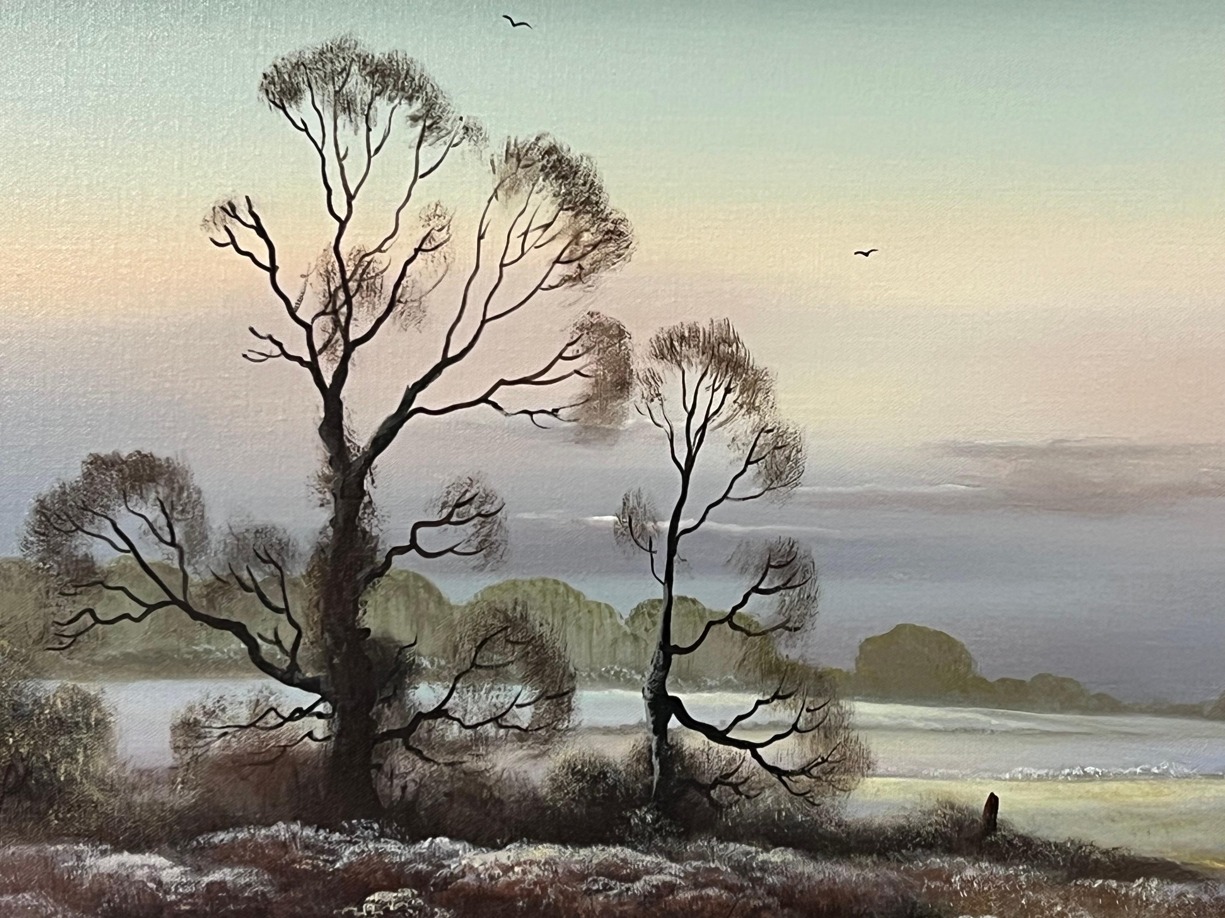 Winter Mist at a Farm in the English Countryside by 20th Century British Artist For Sale 6