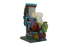 Wendy Saxon Brown Piano & Plants Pate De Verre Glasskulptur