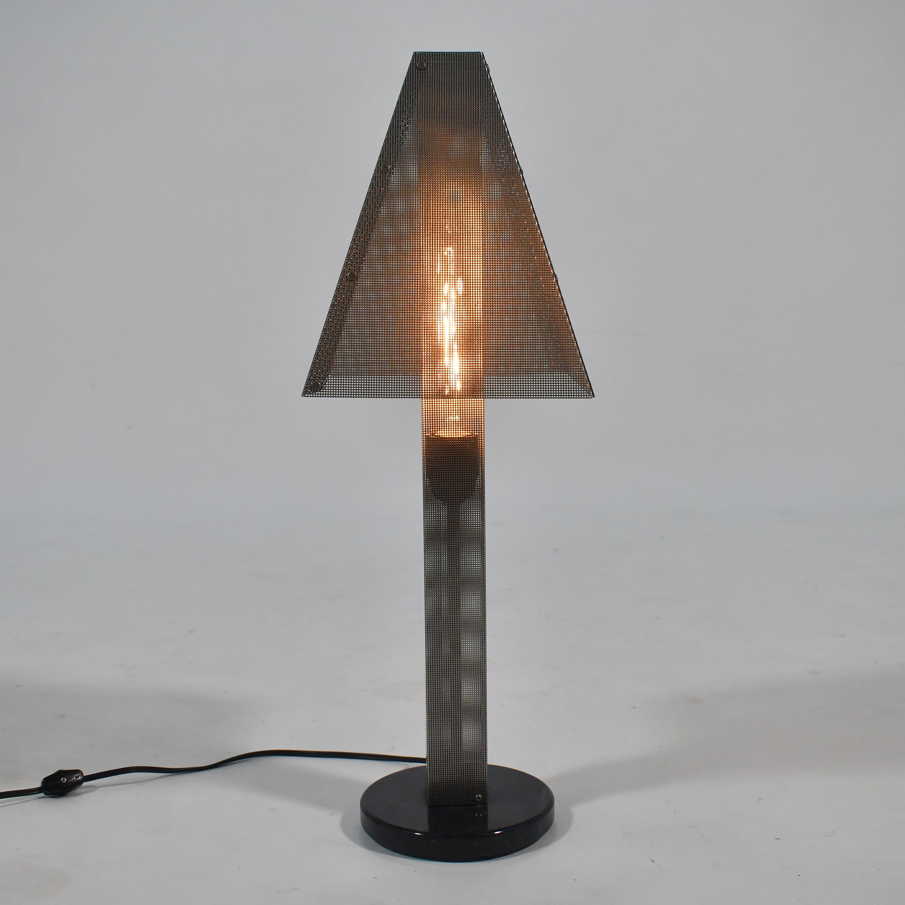 Wendy Stephens Perforated Steel Table Lamp For Sale 1
