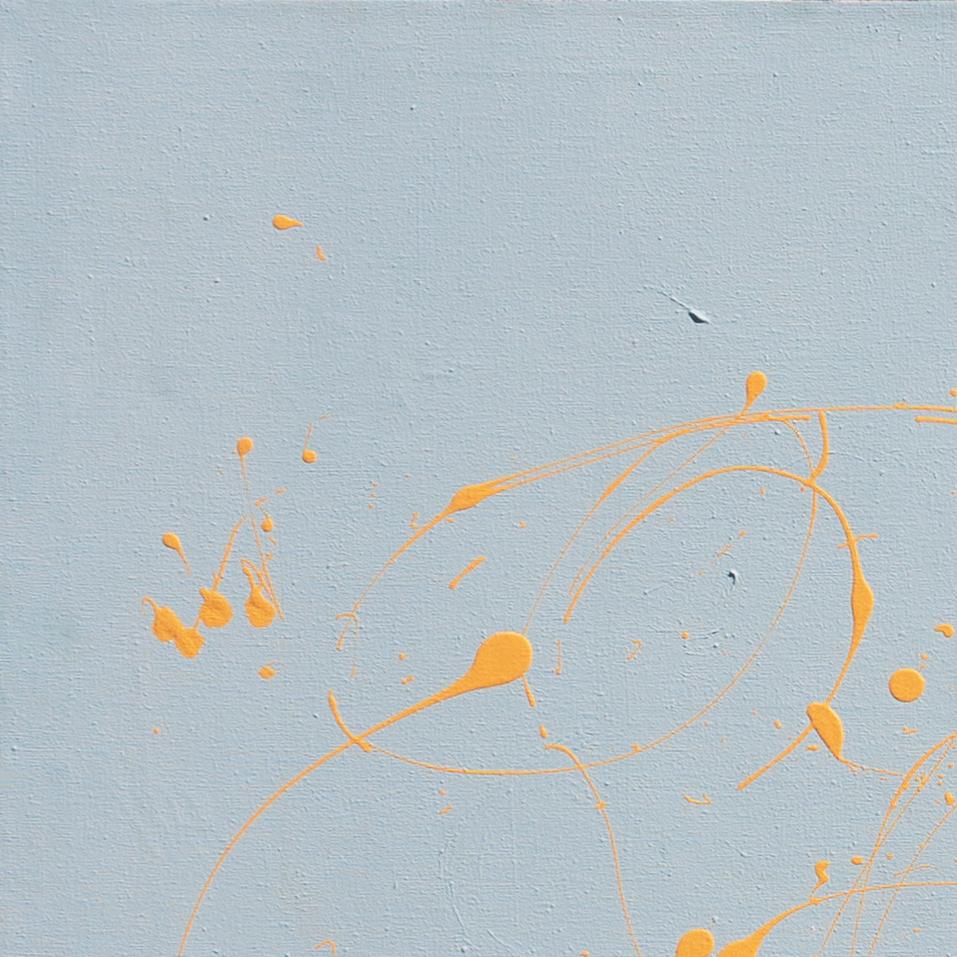 'Biomorphic Abstract, Azure and Gold', Mills College, Seattle, Shoji Hamada For Sale 1