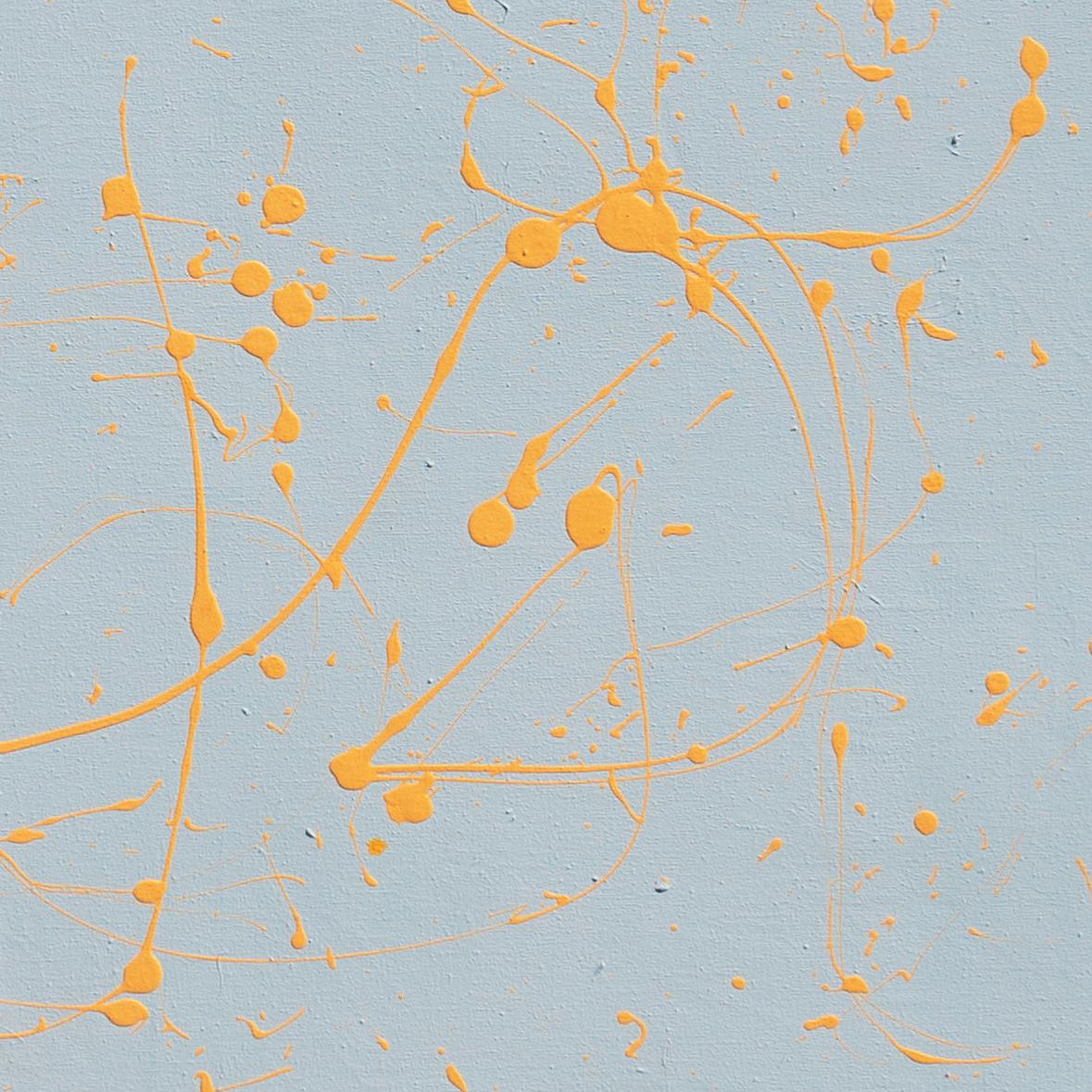 Biomorfo astratto, azzurro e oro', Mills College, Seattle, Shoji Hamada - Painting Astratto di Wendy Trosper DeRoux