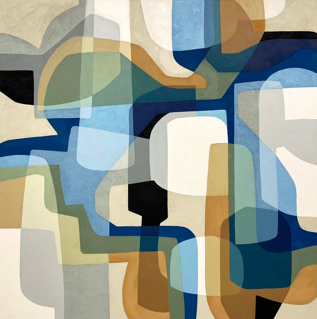 Wendy Westlake Abstract Painting - Invitation, Reflection