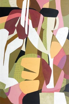 "She Always Speaks Her Mind", Colorful Abstract Acrylic Painting