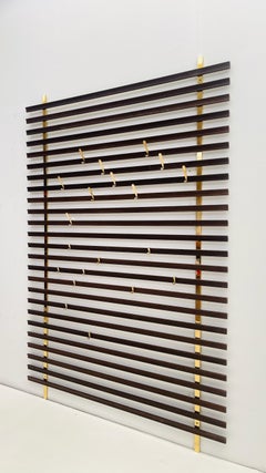 Wengé and Brass Coat Rack by Jules Wabbes (1919-1974)