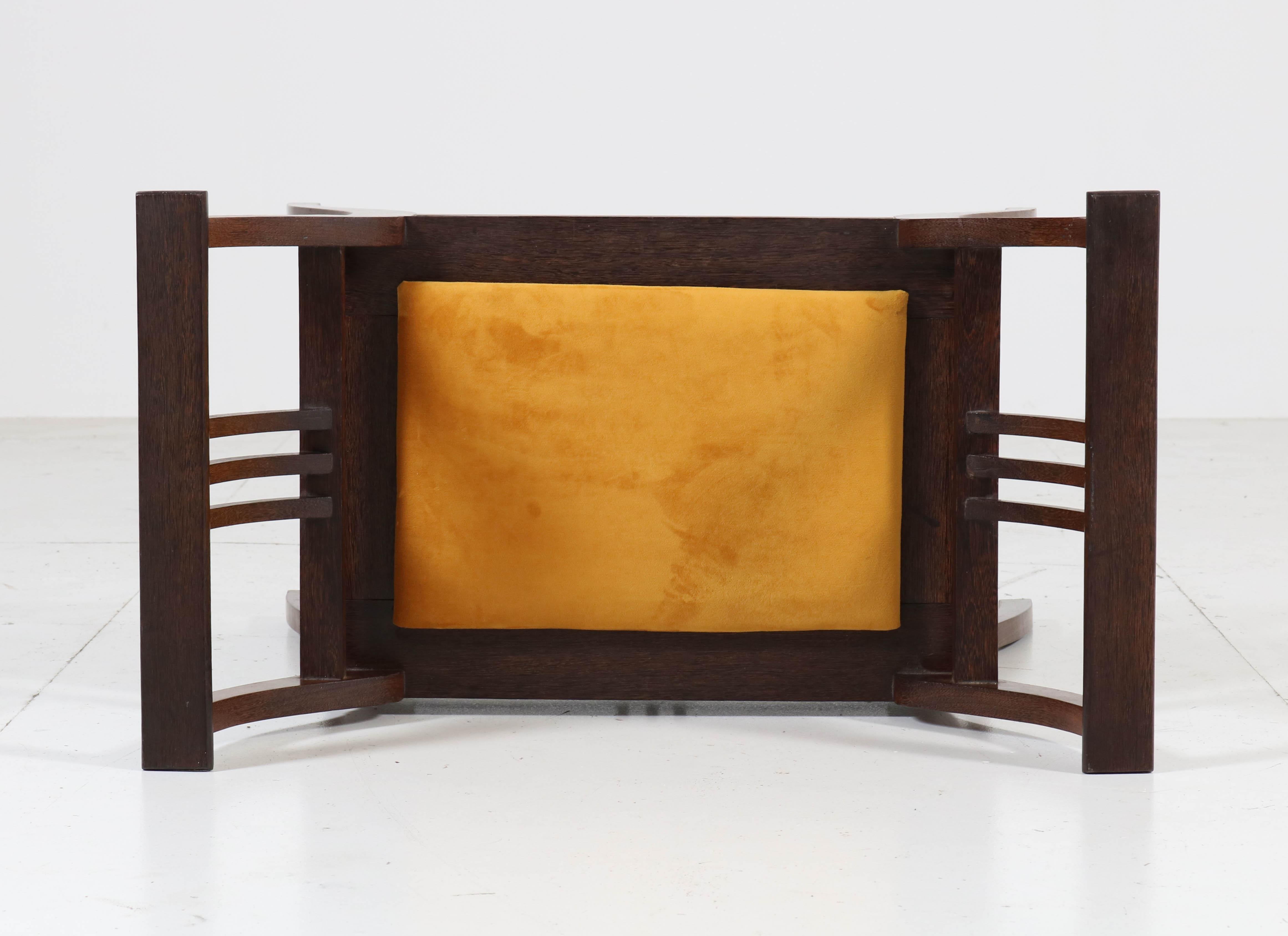 Wenge Art Nouveau Arts & Crafts Stool, 1900s 2