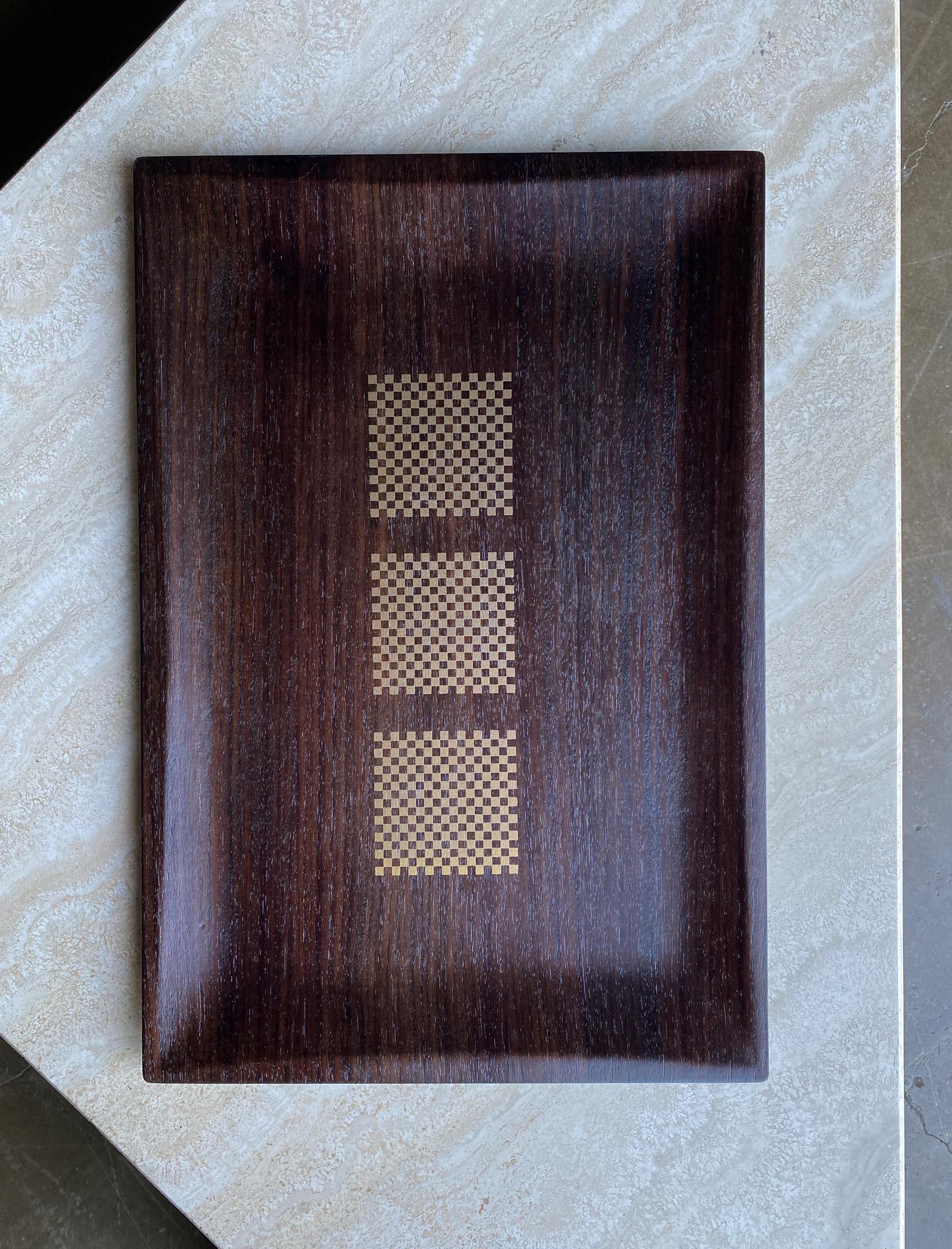 Wenge Bentwood Tray by Gold Craft Mfg. Japan, 1960's 5