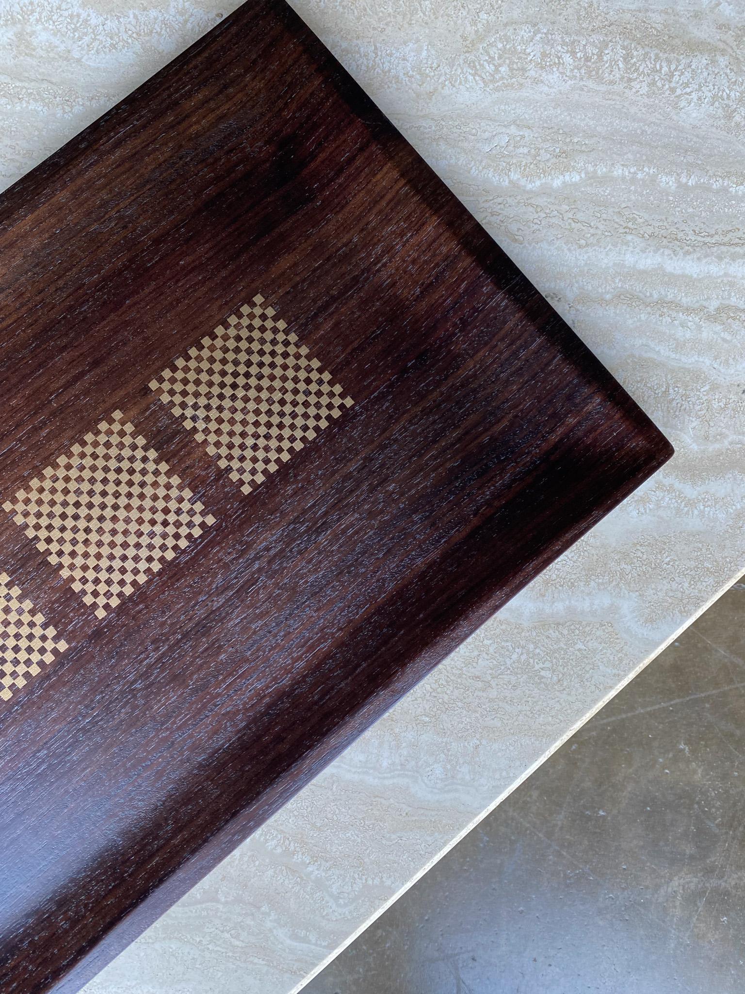Wenge Bentwood Tray by Gold Craft Mfg. Japan, 1960's 6