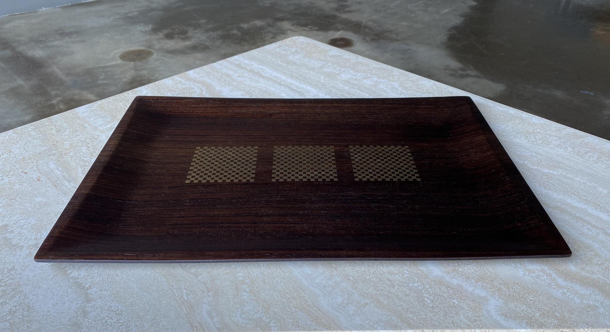 Wenge Bentwood Tray by Gold Craft Mfg. Japan, 1960's 7