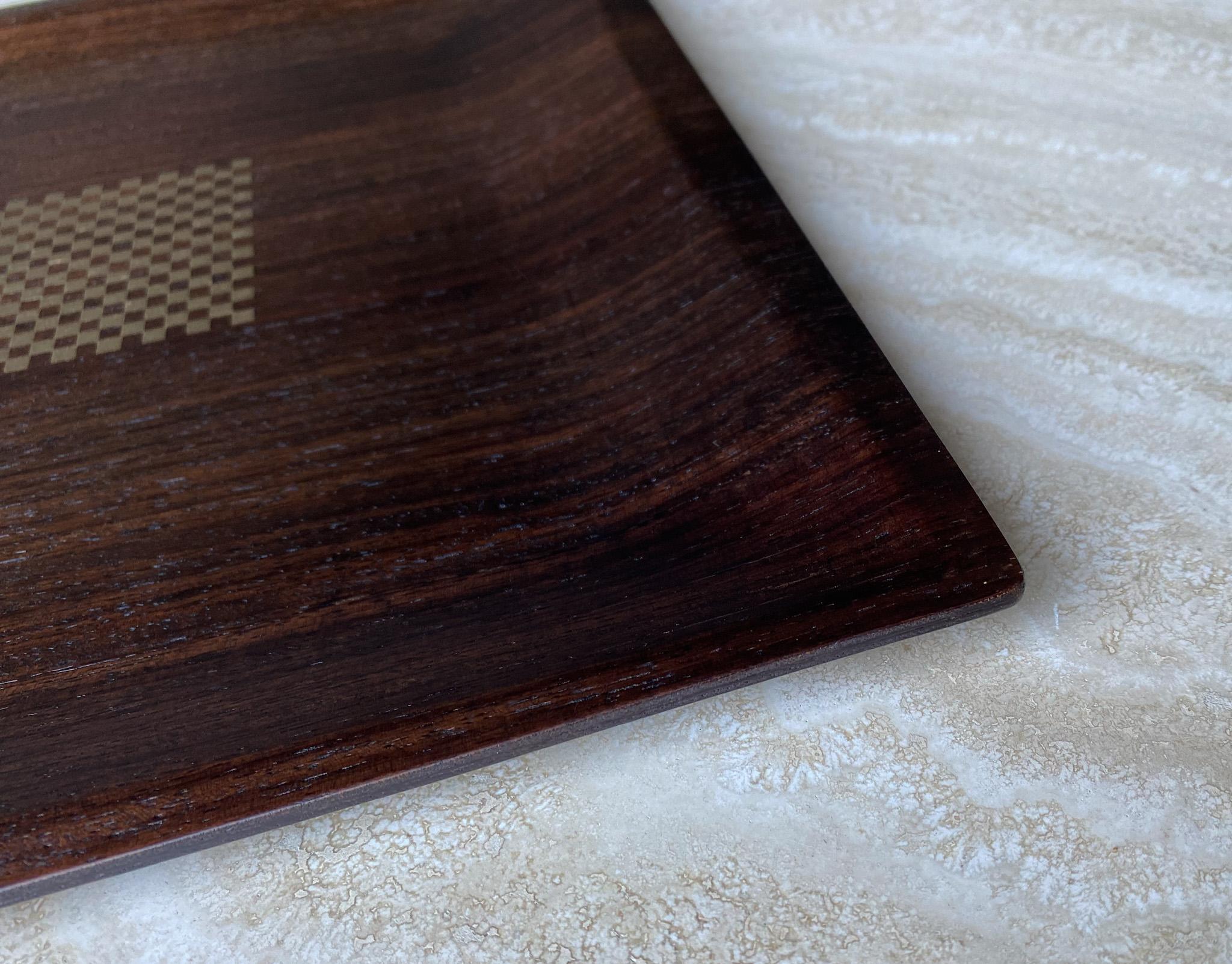 Wenge Bentwood Tray by Gold Craft Mfg. Japan, 1960's 8