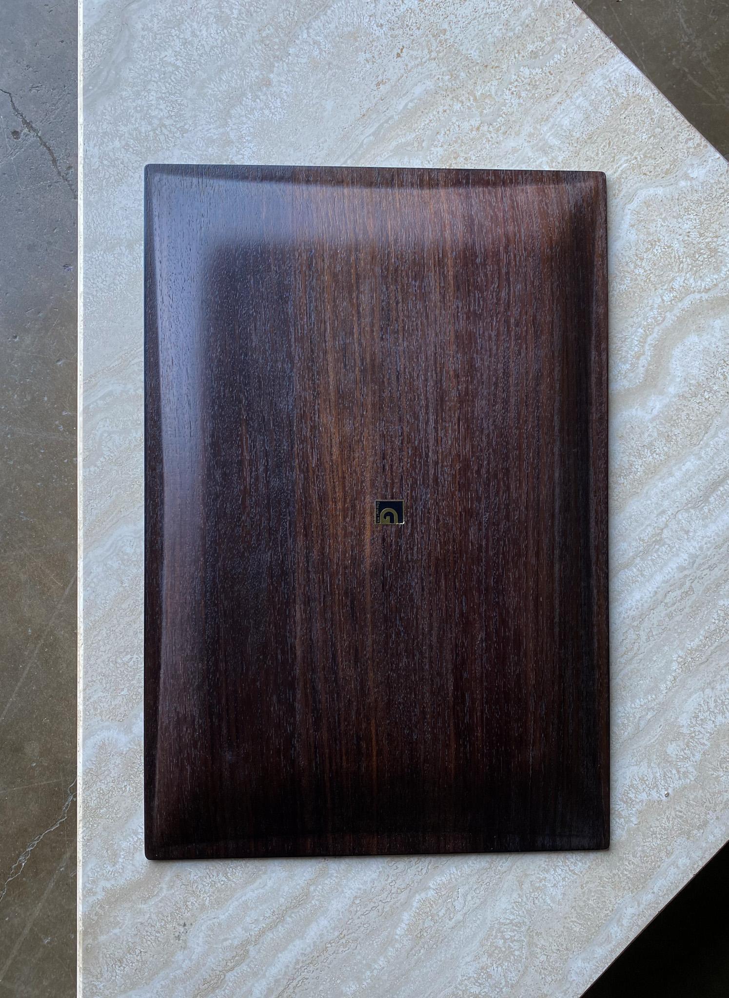 Wenge Bentwood Tray by Gold Craft Mfg. Japan, 1960's 9