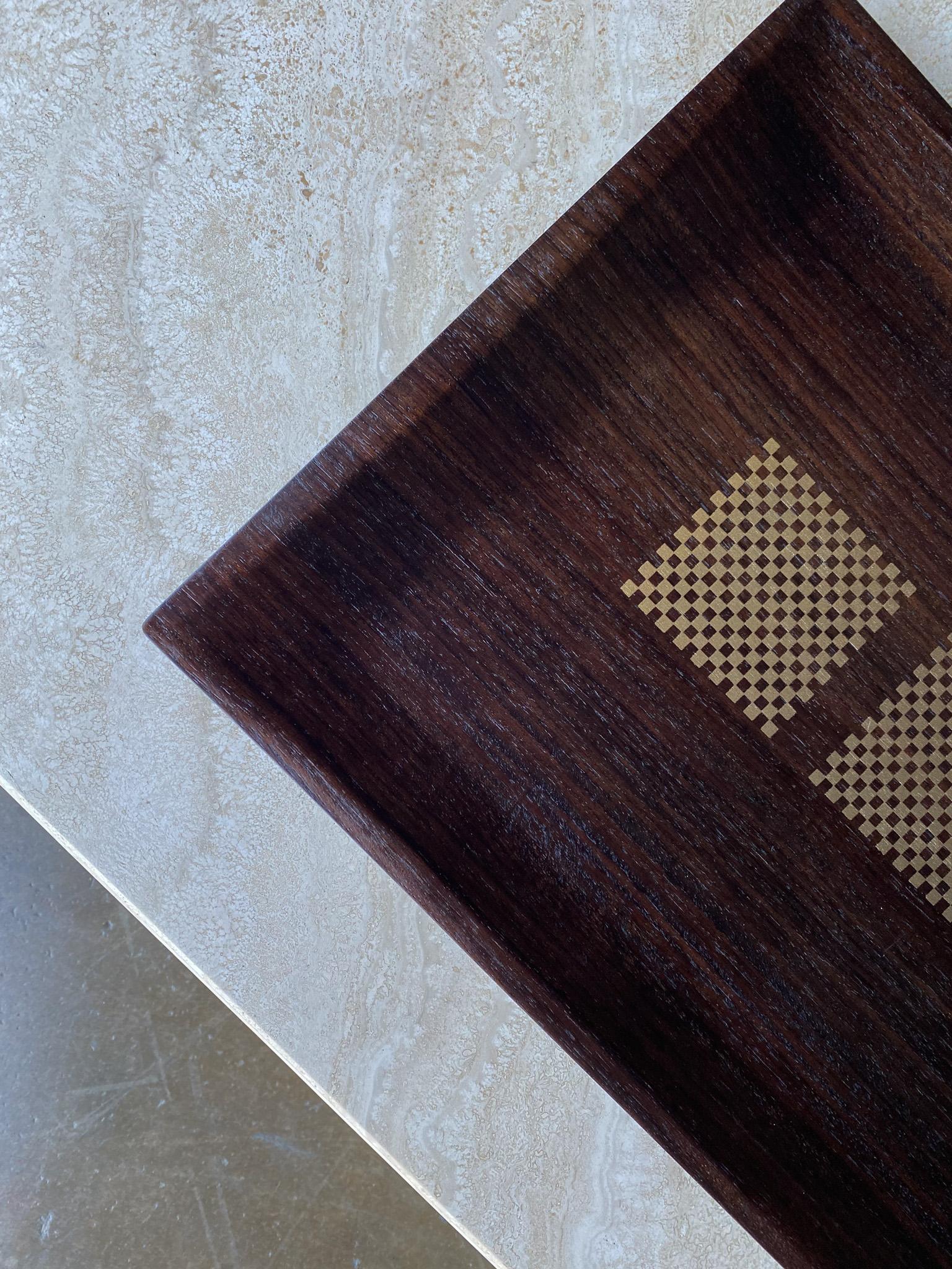 Mid-Century Modern Wenge Bentwood Tray by Gold Craft Mfg. Japan, 1960's