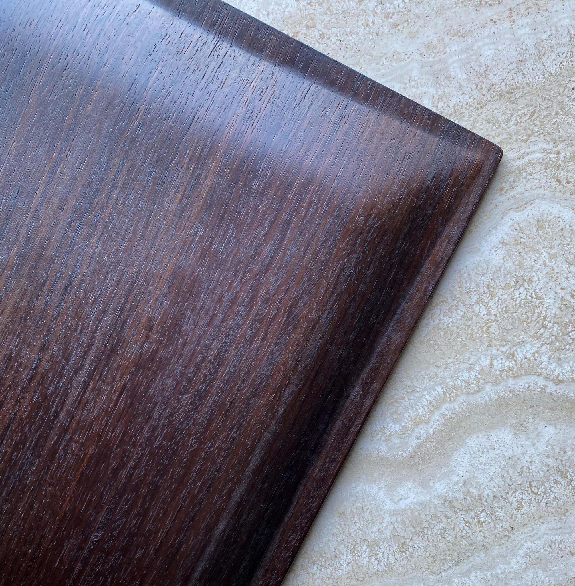 Wenge Bentwood Tray by Gold Craft Mfg. Japan, 1960's In Good Condition In San Juan Capistrano, CA