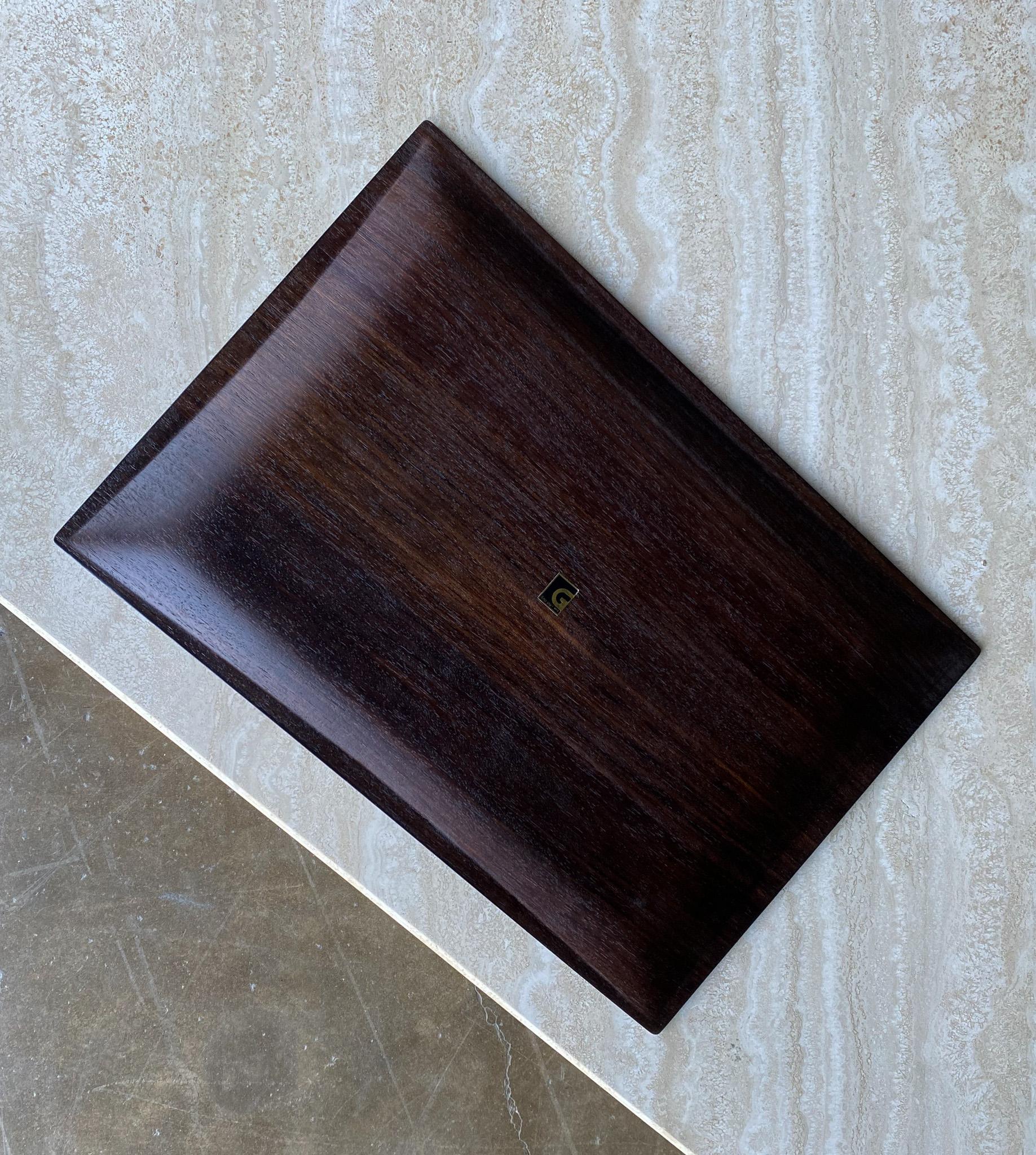 Wenge Bentwood Tray by Gold Craft Mfg. Japan, 1960's 1