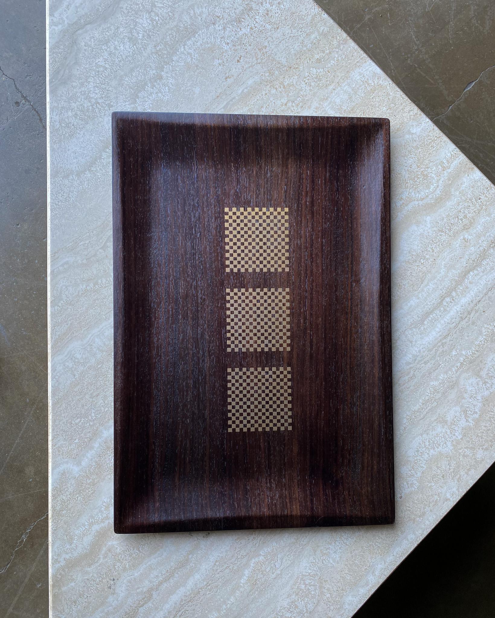 Wenge Bentwood Tray by Gold Craft Mfg. Japan, 1960's 2