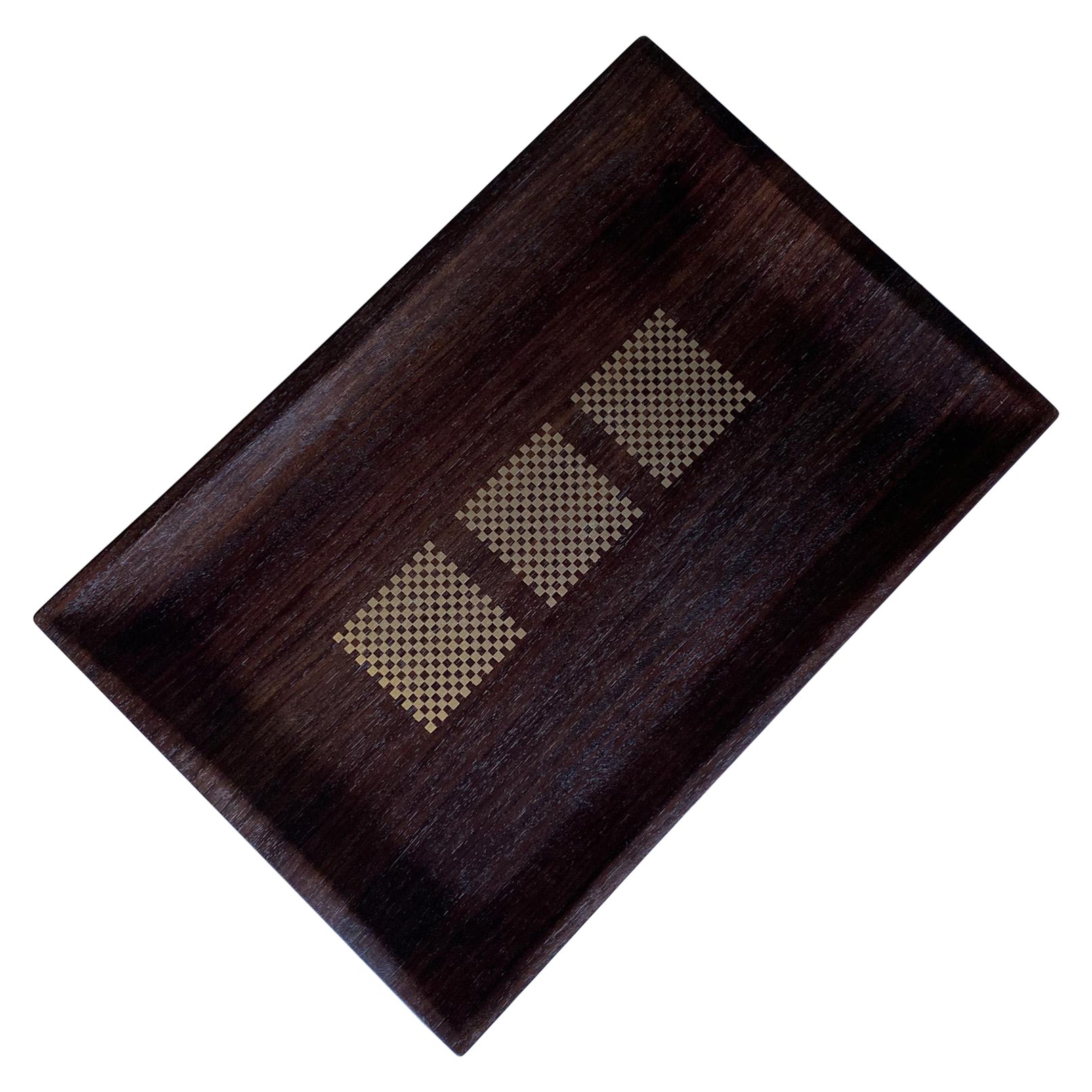 Wenge Bentwood Tray by Gold Craft Mfg. Japan, 1960's