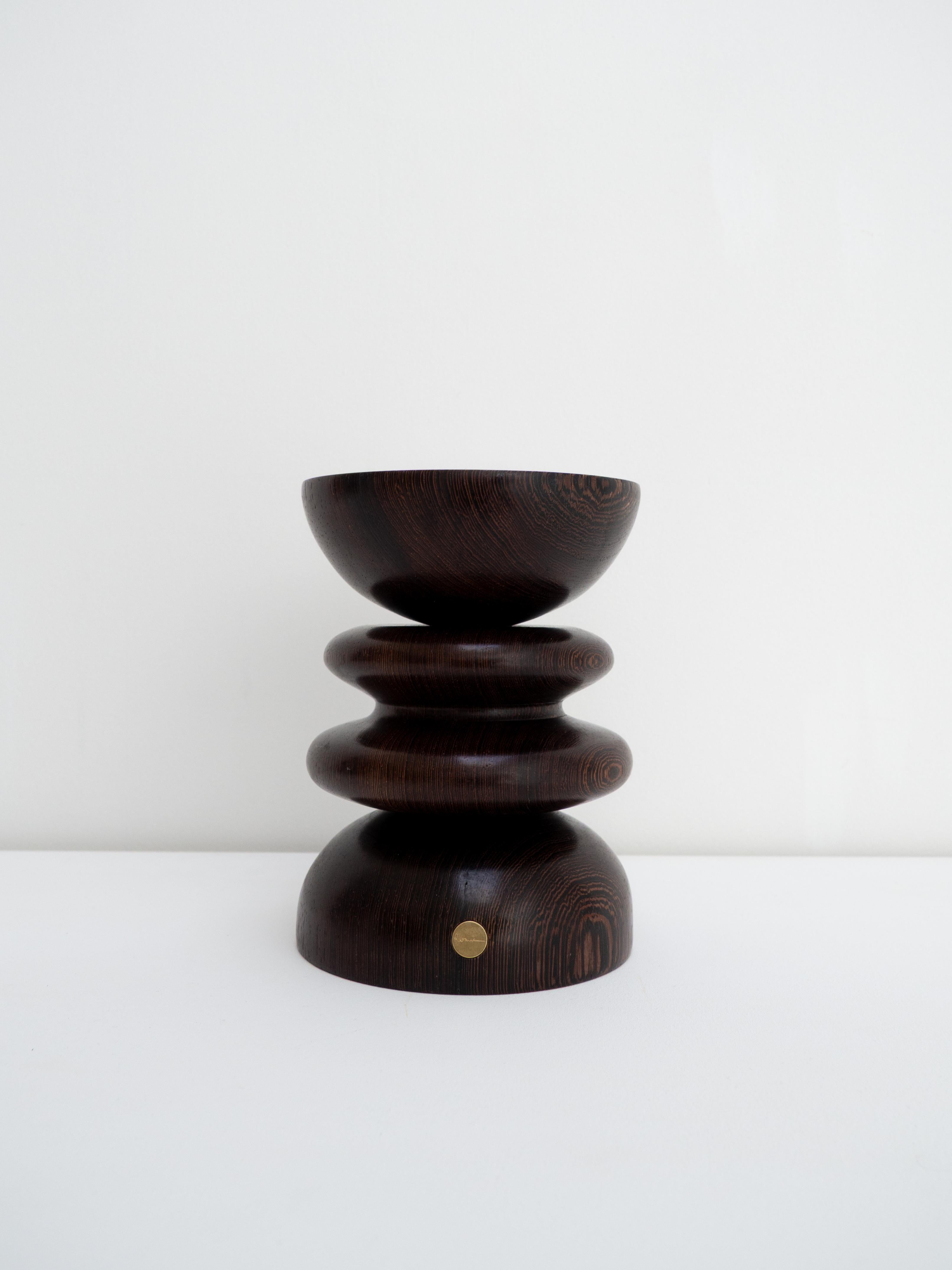 Hardwood Wenge bowl - One of a kind For Sale