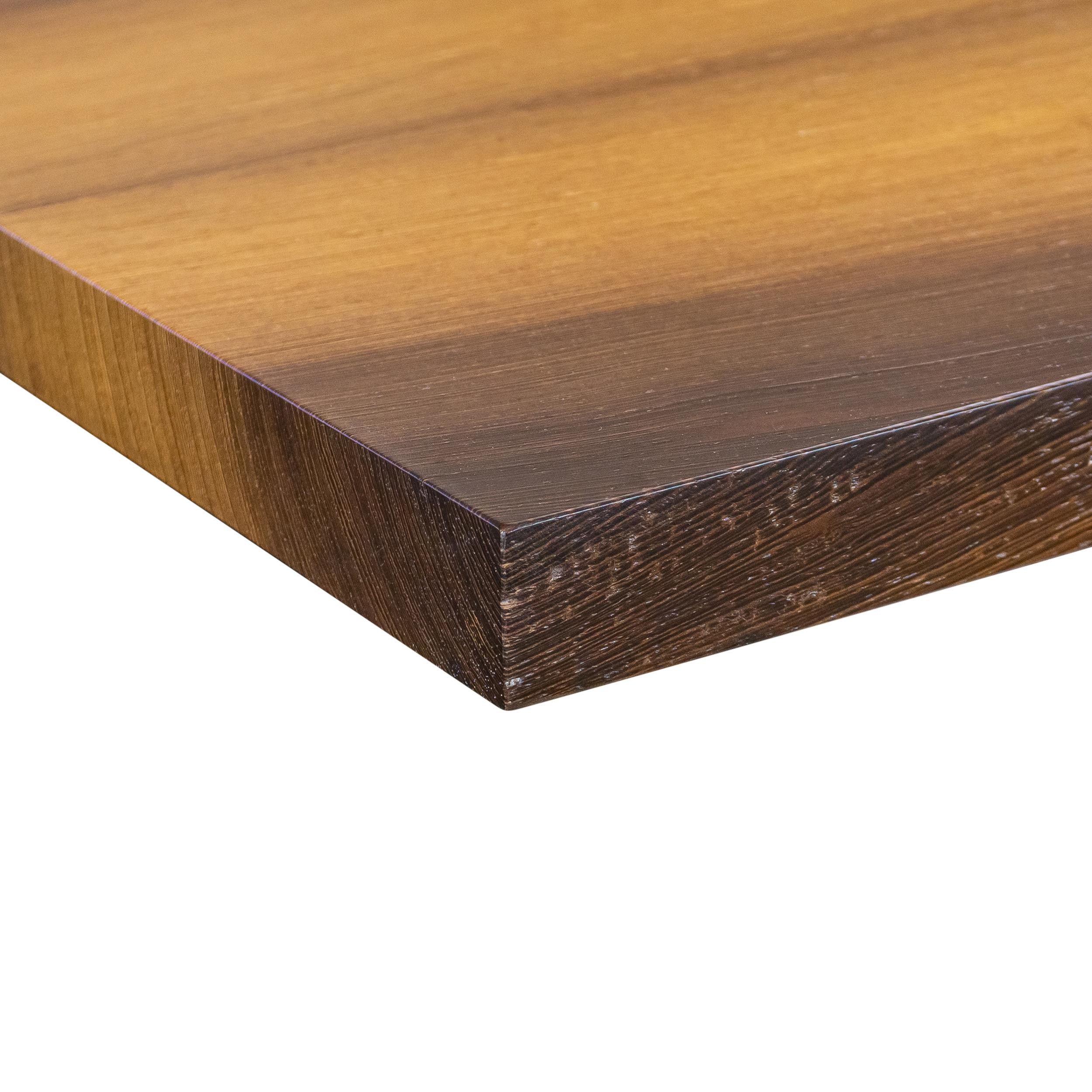 Contemporary Wenge Console Table with Lacquered Modified X Shaped Base For Sale