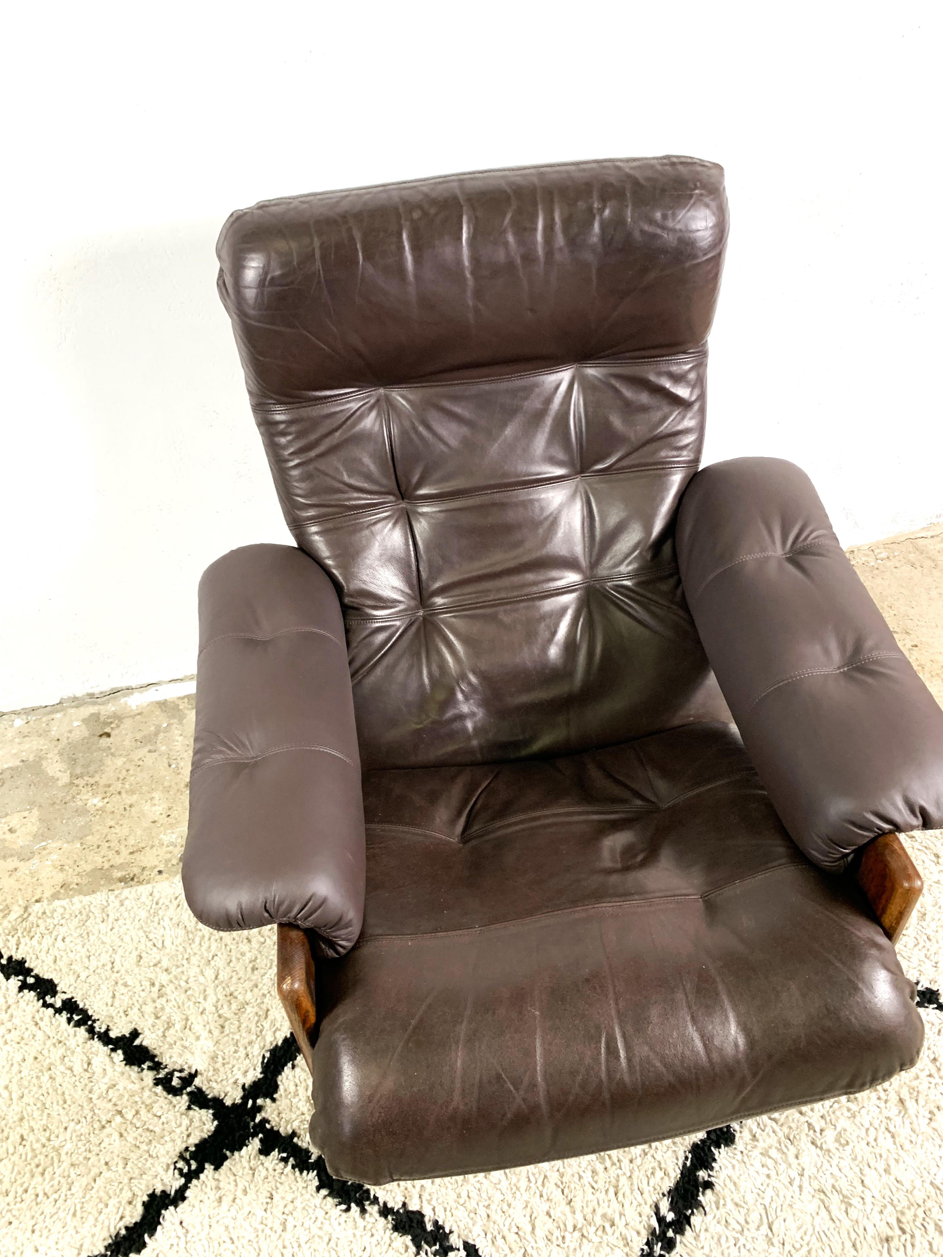 Wenge & Leather Lounge Armchair By Coja, 1981 10
