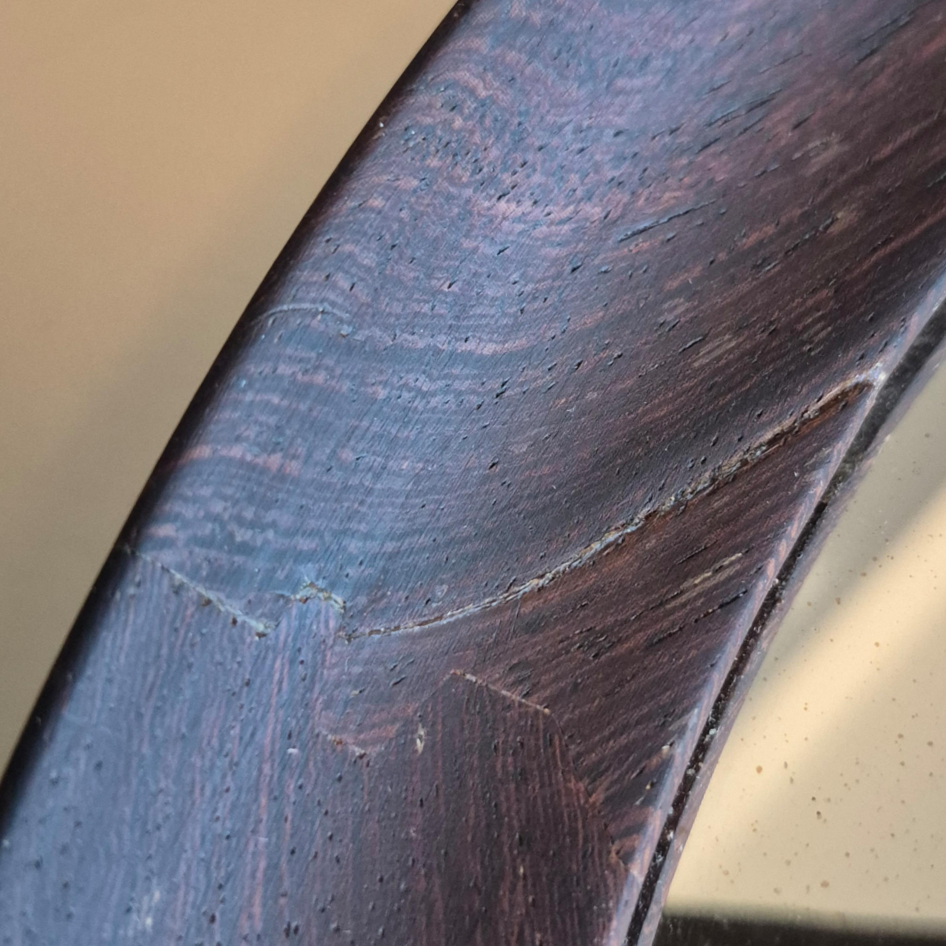 20ième siècle Miroir mural rond en wengé par Uno & Östen Kristiansson pour Luxus, Suède années 1960 en vente