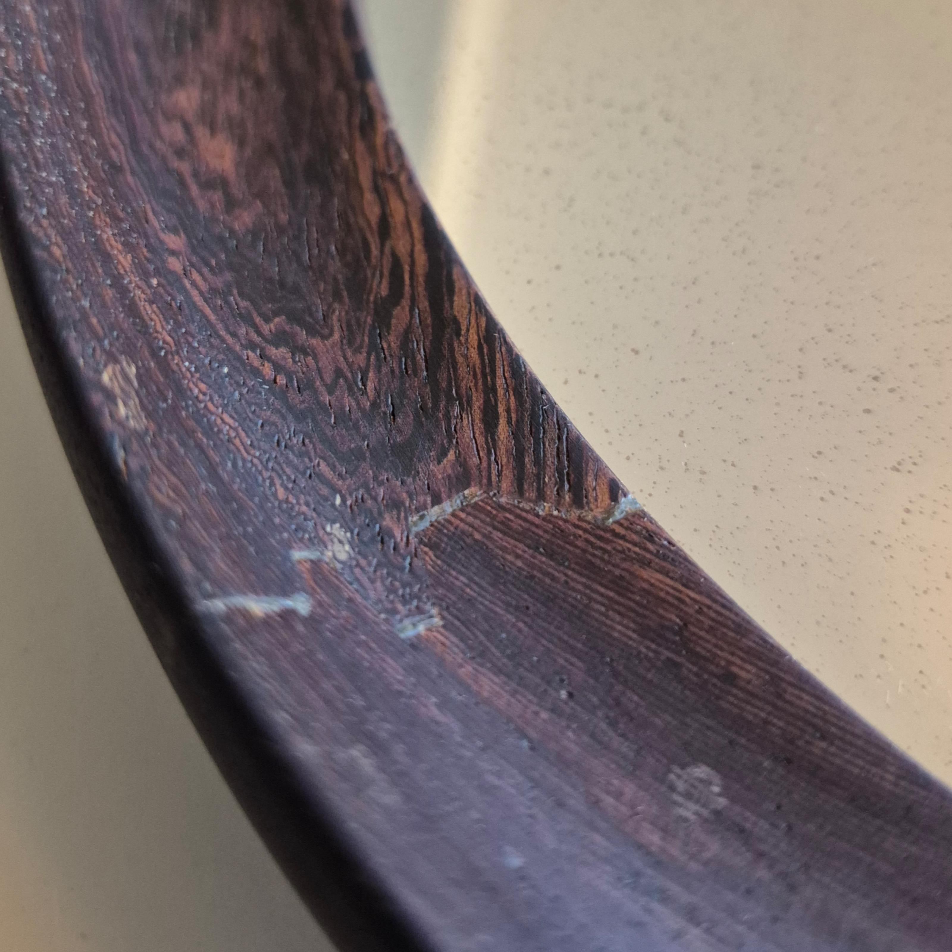 Miroir mural rond en wengé par Uno & Östen Kristiansson pour Luxus, Suède années 1960 en vente 1