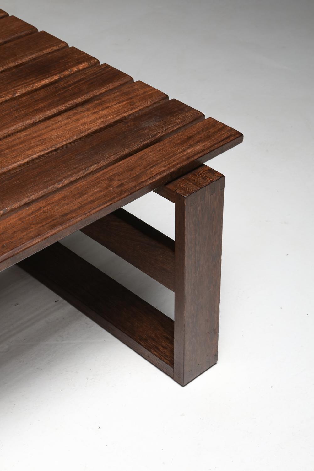 Wengé Slatted Bench or Coffee Table 3