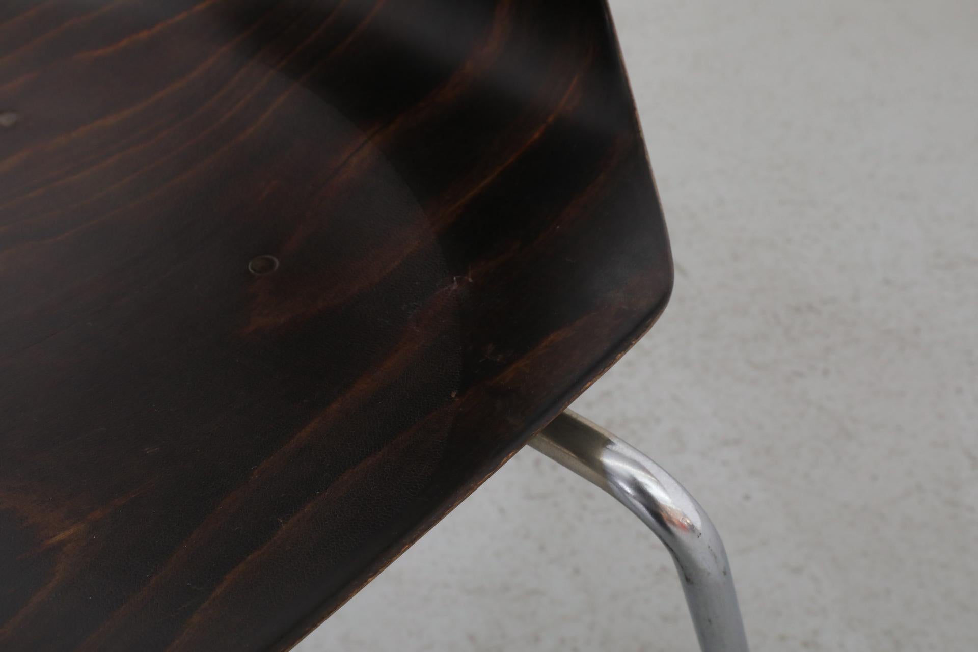Wenge Toned Wingback Stacking Chair by Pagholz Flötotto, 1970's 9