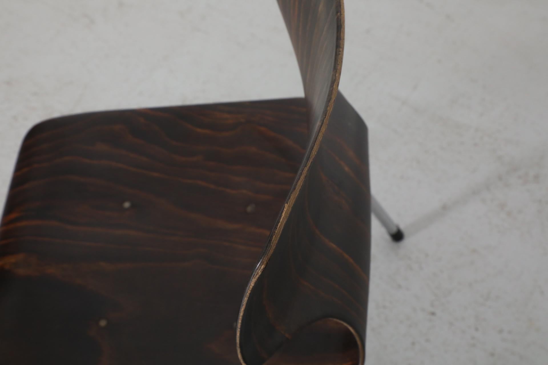 Wenge Toned Wingback Stacking Chair by Pagholz Flötotto, 1970's 10