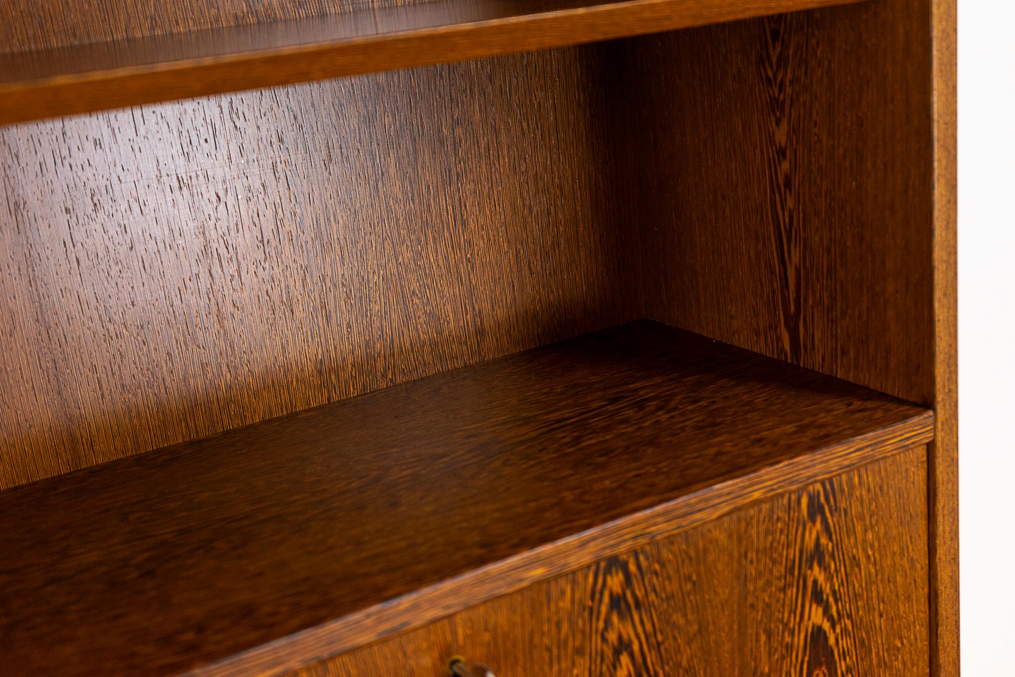 Wenge Wood Bookcase/Secretary by Hundevad In Good Condition For Sale In VANCOUVER, CA
