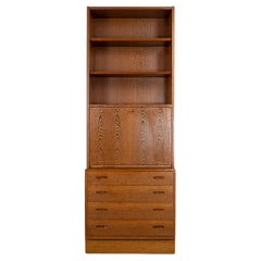 Vintage Wenge Wood Bookcase/Secretary by Hundevad