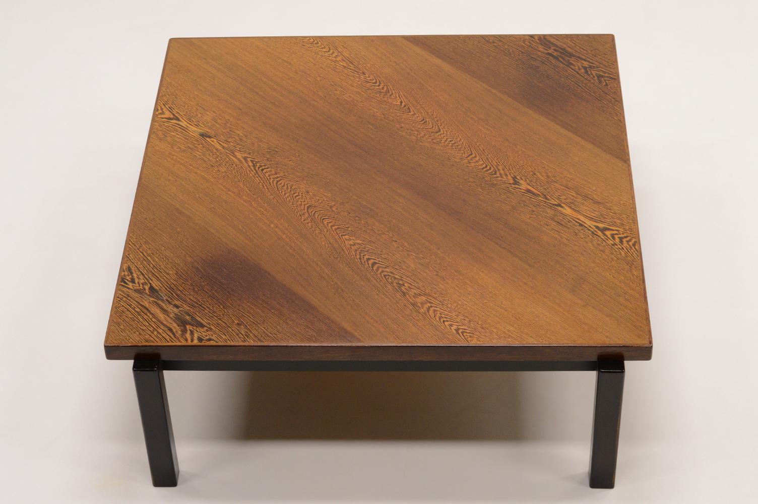 Wengé wood coffee table, 1960s The Netherlands. In Good Condition For Sale In Landgraaf, NL