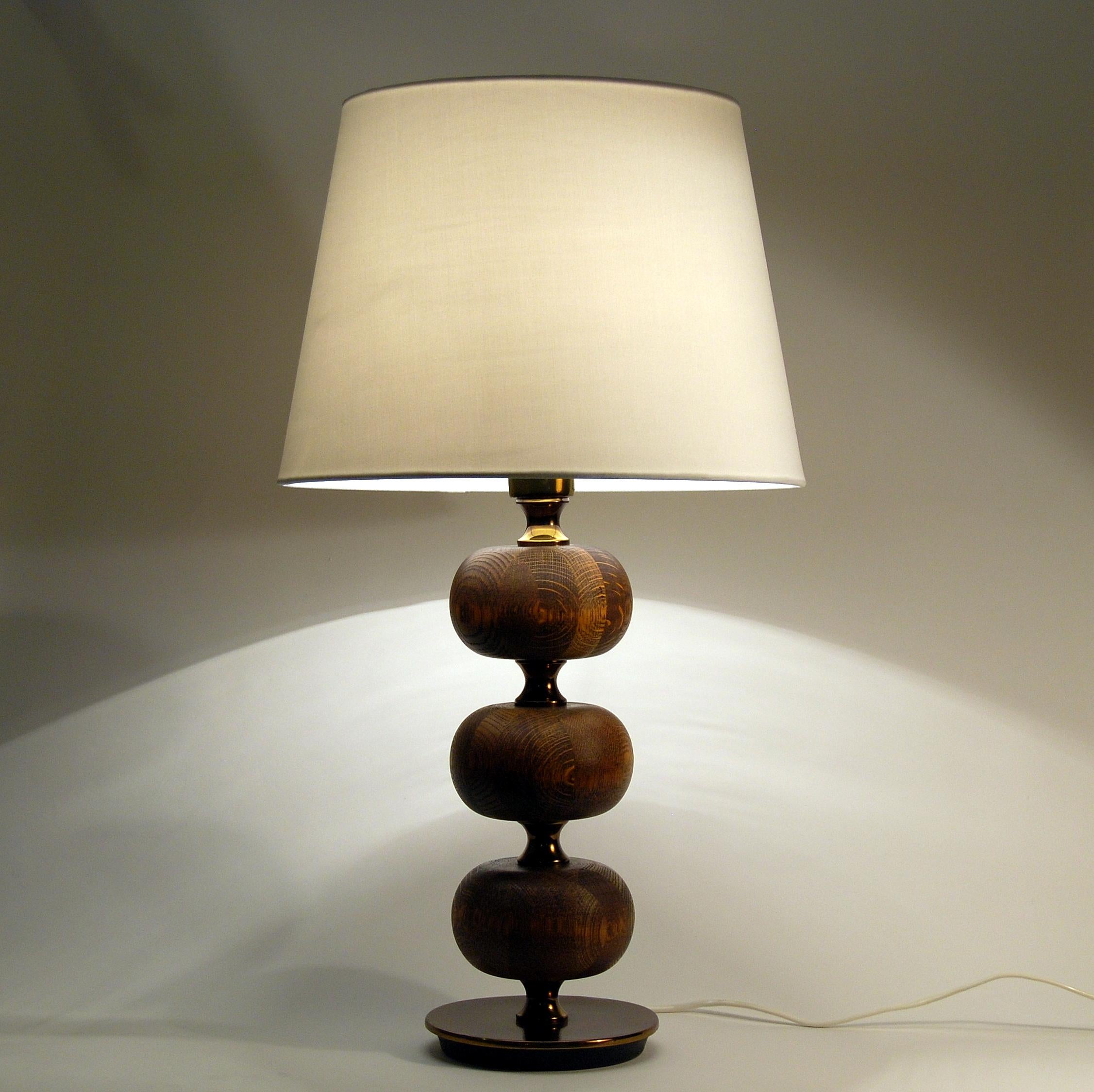 Scandinavian Modern Wenge Wood Table Lamp by Henrik Blomqvist for Stilarmatur