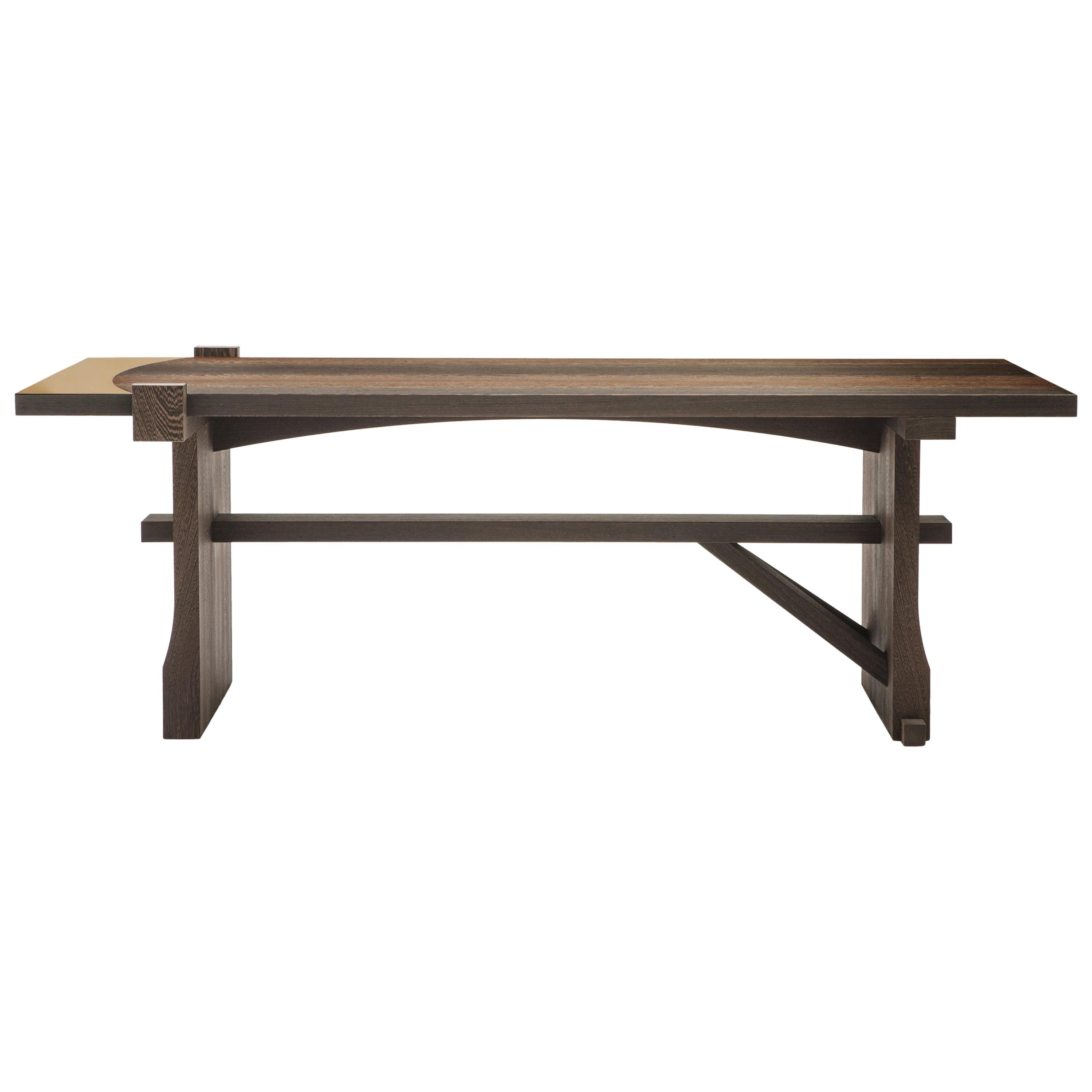 Wenge Wooden Modern Dining Table Fratino Designed by Antonio Aricò For Sale