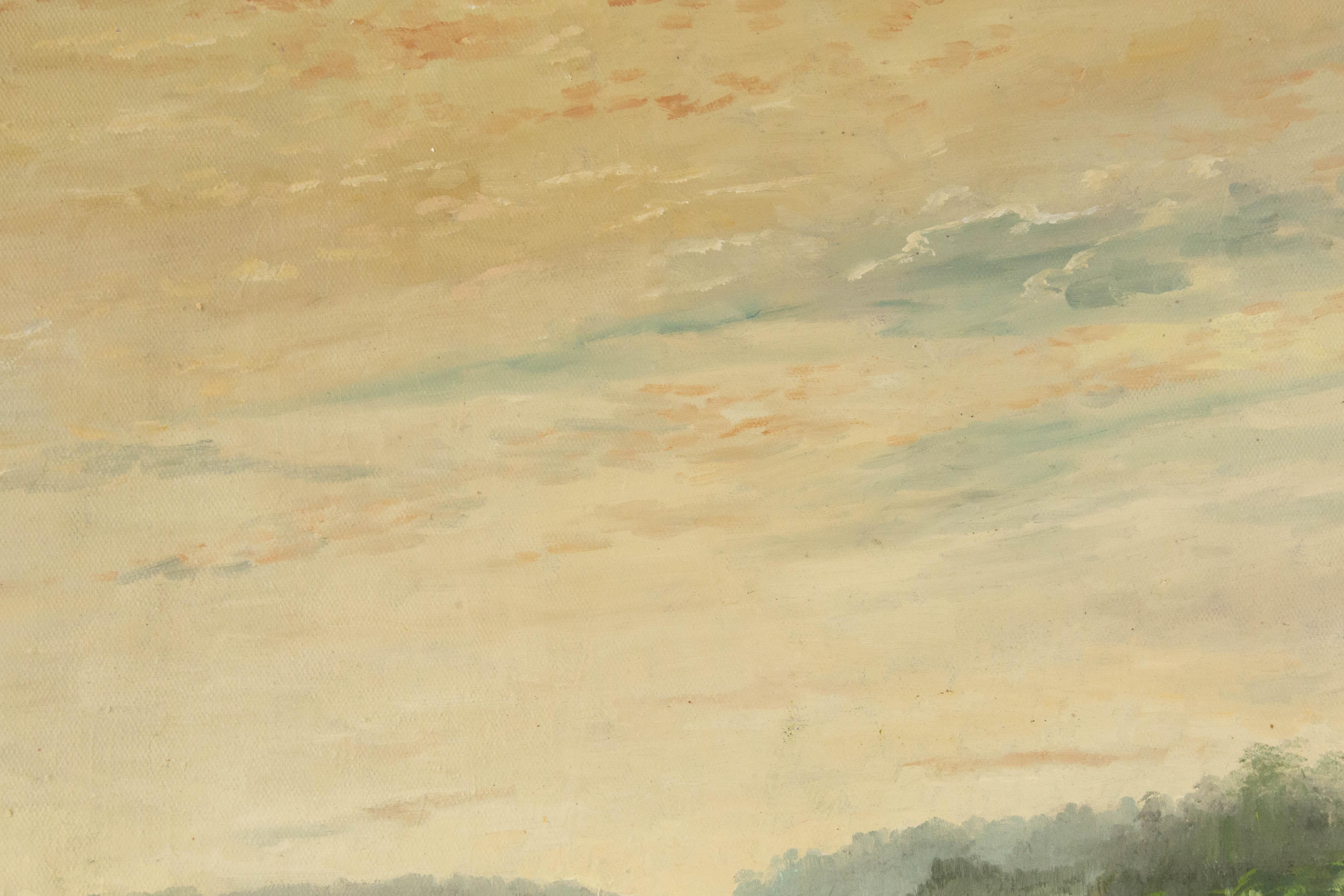 Wenhai Zhang Landscape Original Oil On Canvas 