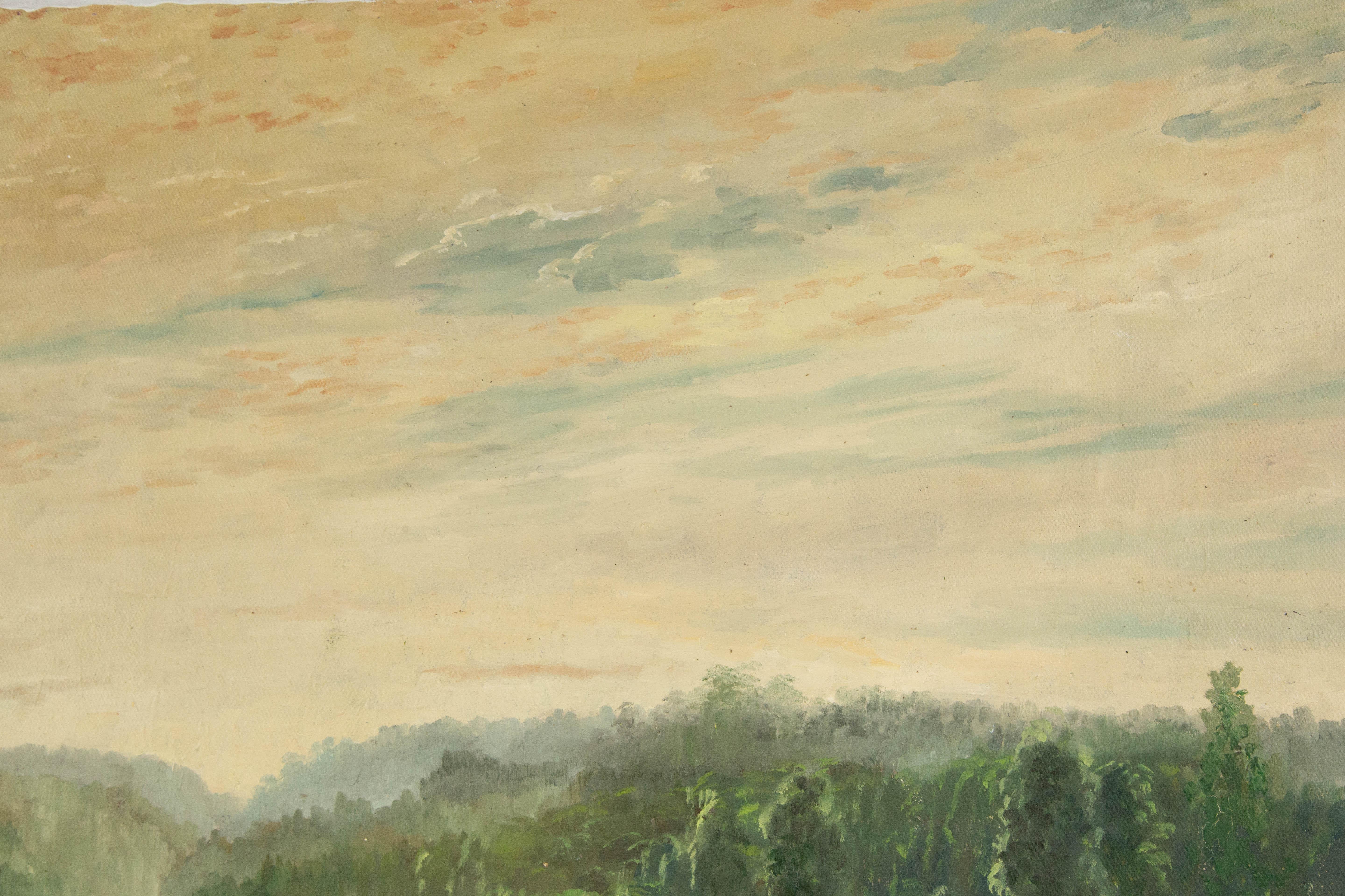 Wenhai Zhang Landscape Original Oil On Canvas 