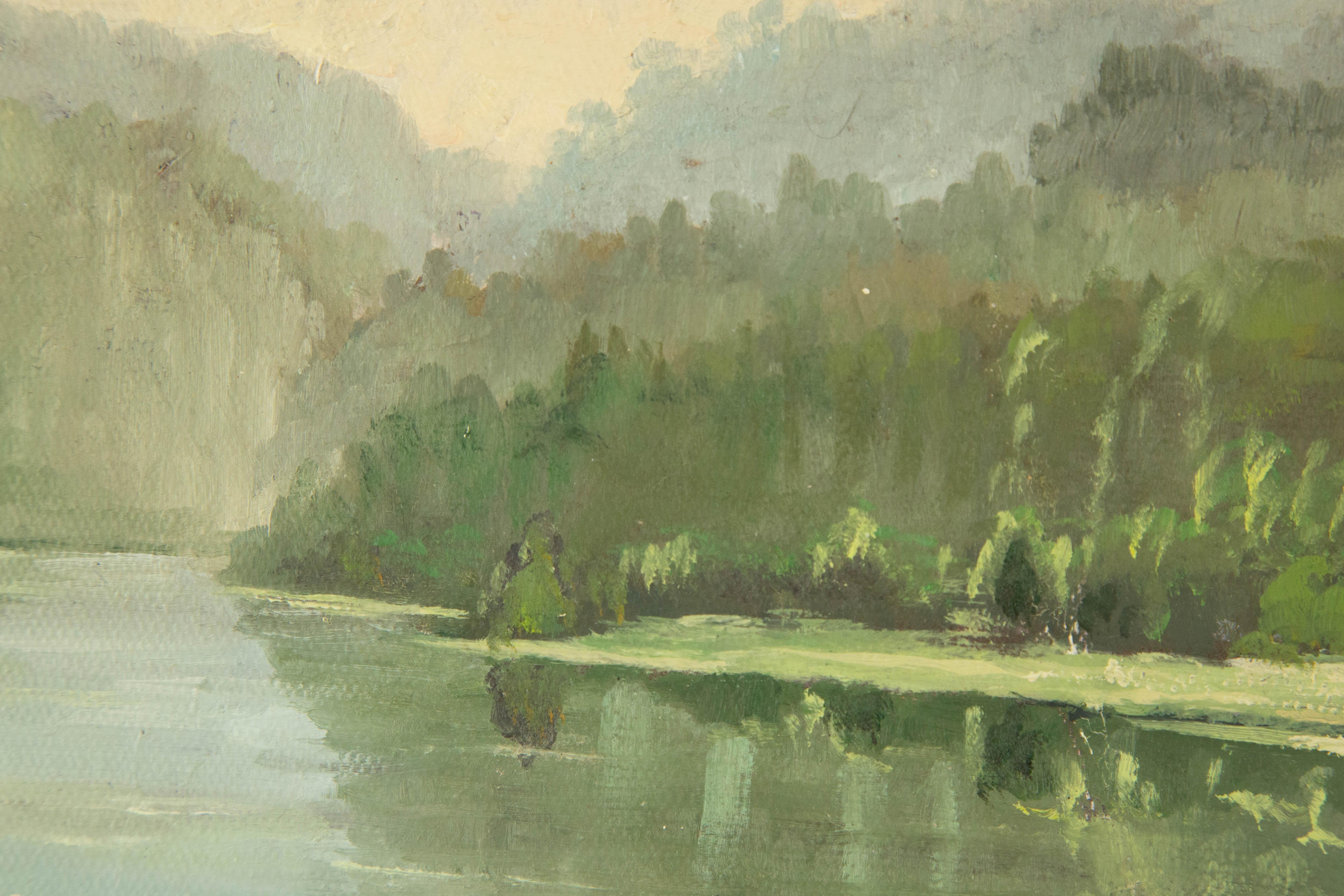 Wenhai Zhang Landscape Original Oil On Canvas 