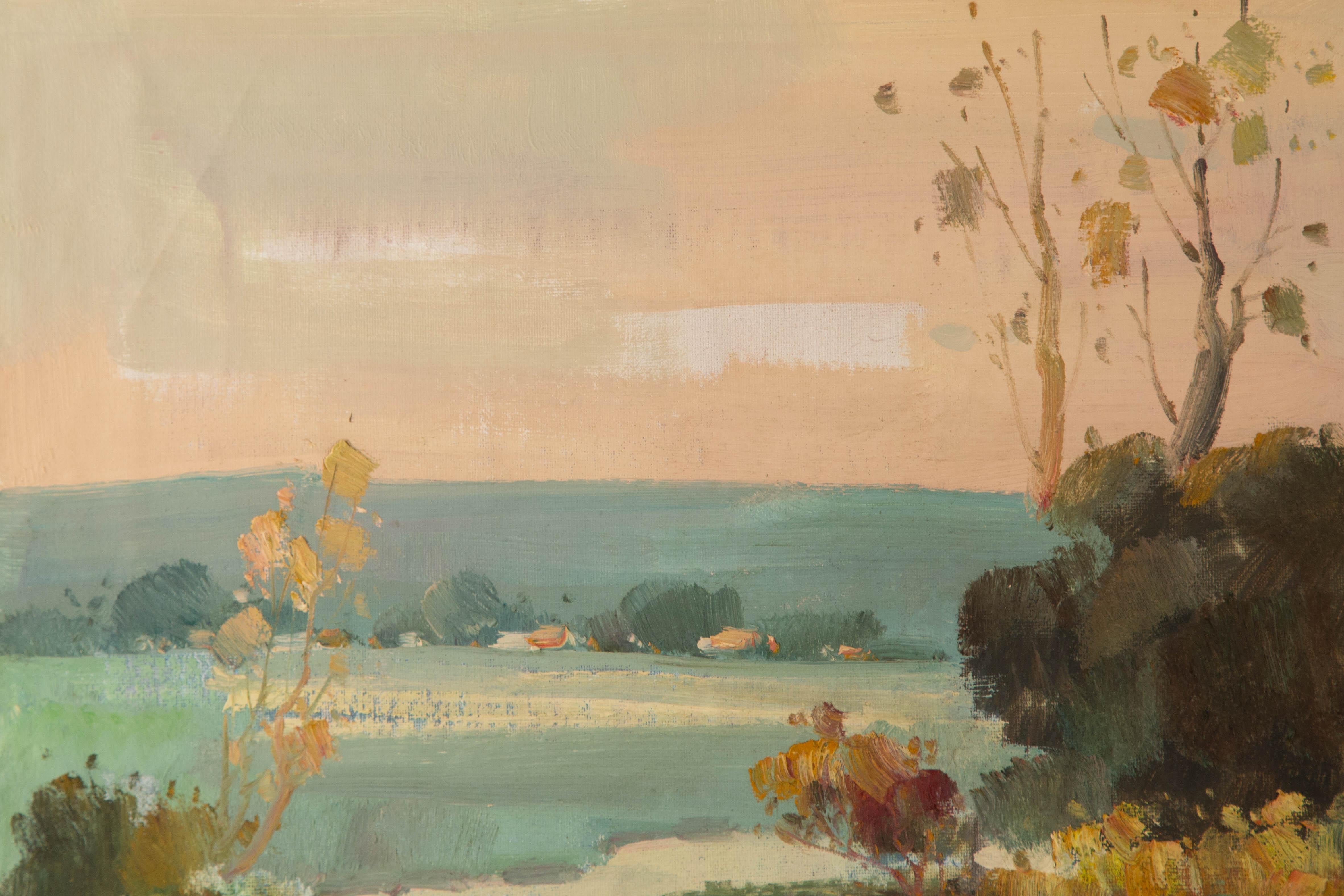 Wenhua Shi Landscape Original Oil On Canvas 