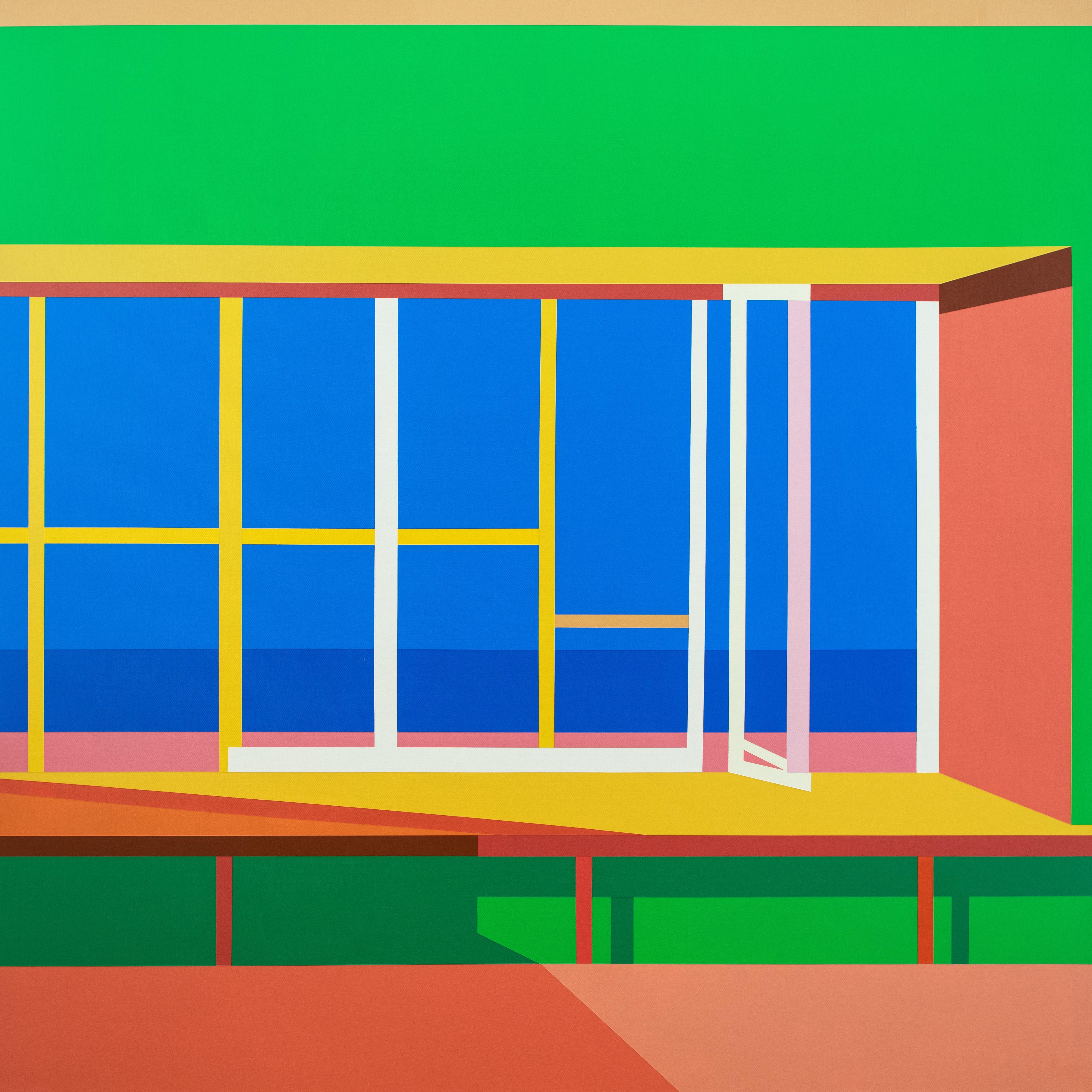 Wenjie Jin Interior Painting – Fenster4, Originalgemälde
