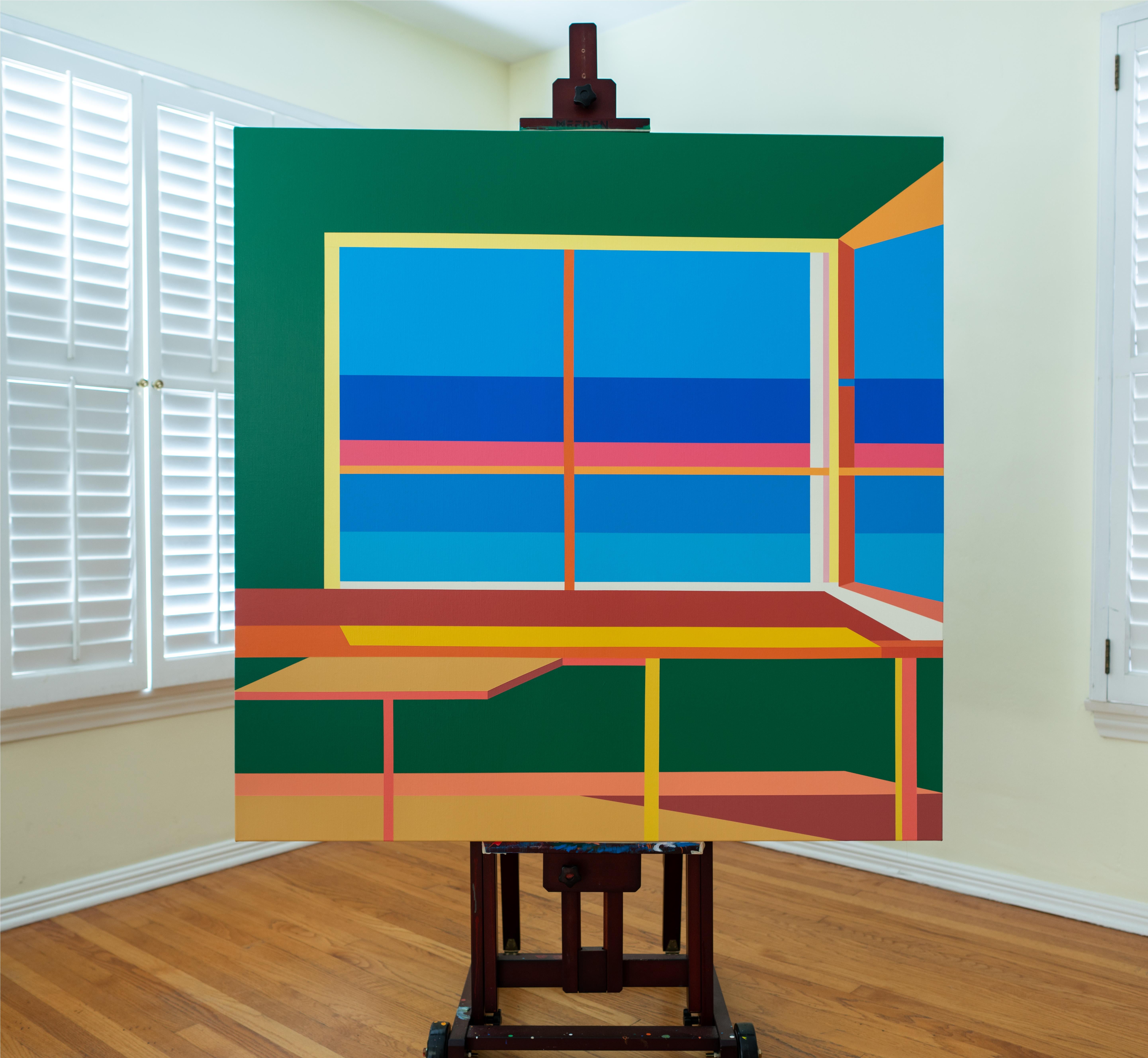 <p>Artist Comments<br>Artist Wenjie Jin exhibits structured minimalist window frames adjacent to each other. 