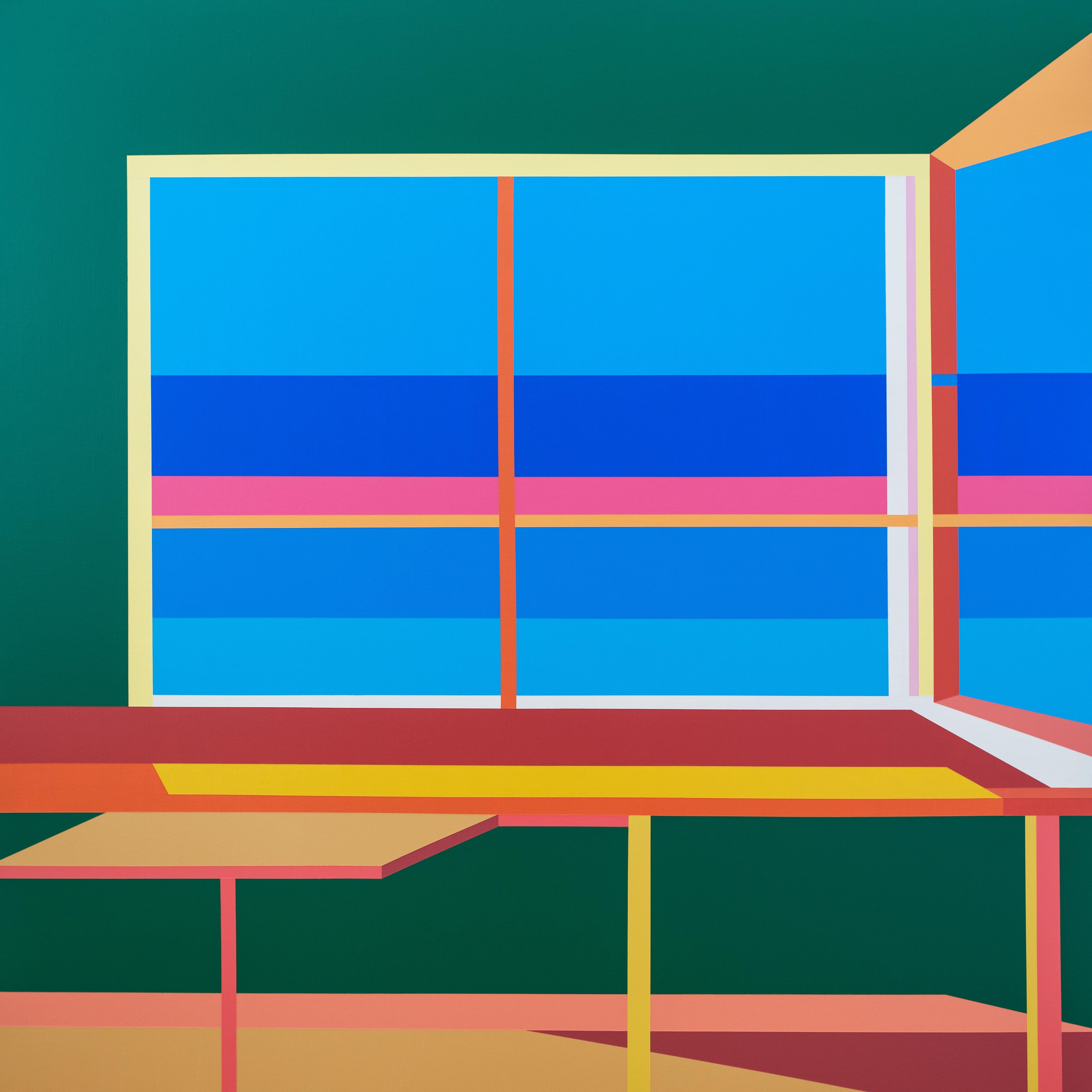 Wenjie Jin Interior Painting – Fenster9, Originalgemälde