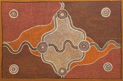 Wenten Rubuntja "Emu Dreaming" Aboriginal Painting 182x275 cm Aboriginal Art