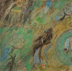 Wenwen Zhao Religious Original Oil On Canvas "Ancient Dunhuang IV"
