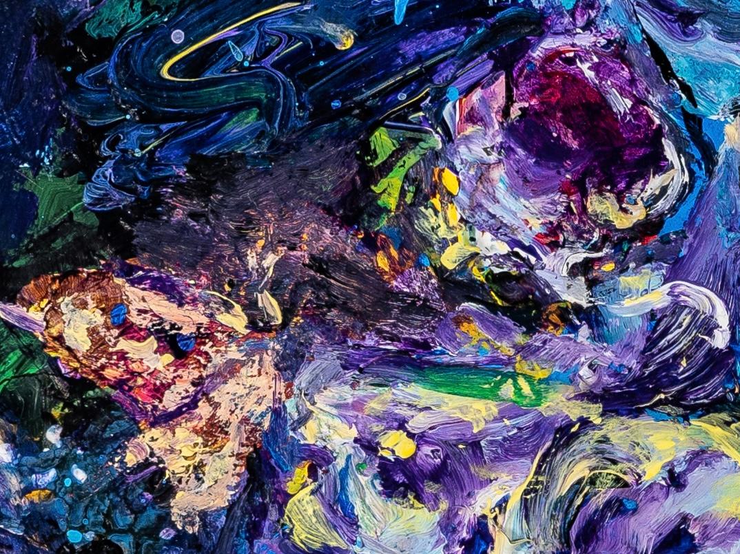 Iris - Contemporary Painting by Wenyu Zhu