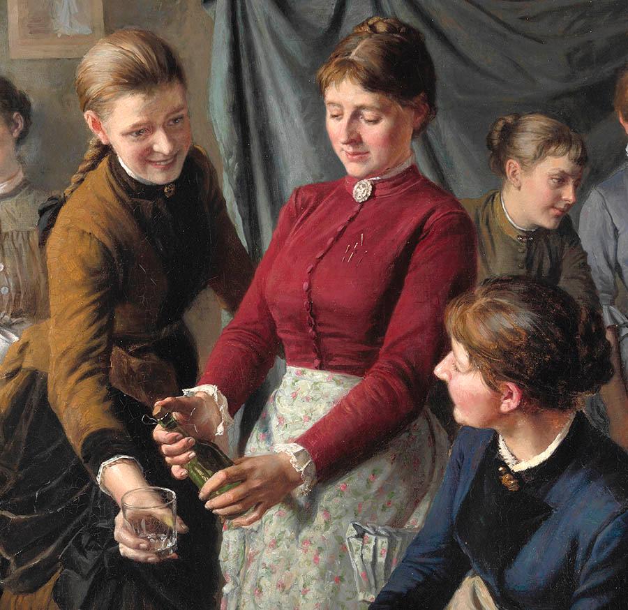 Wenzel Ulrik Tornøe (Däne, 1844-1907) Ein sehr schönes und großes Öl auf Leinwand mit dem Titel 